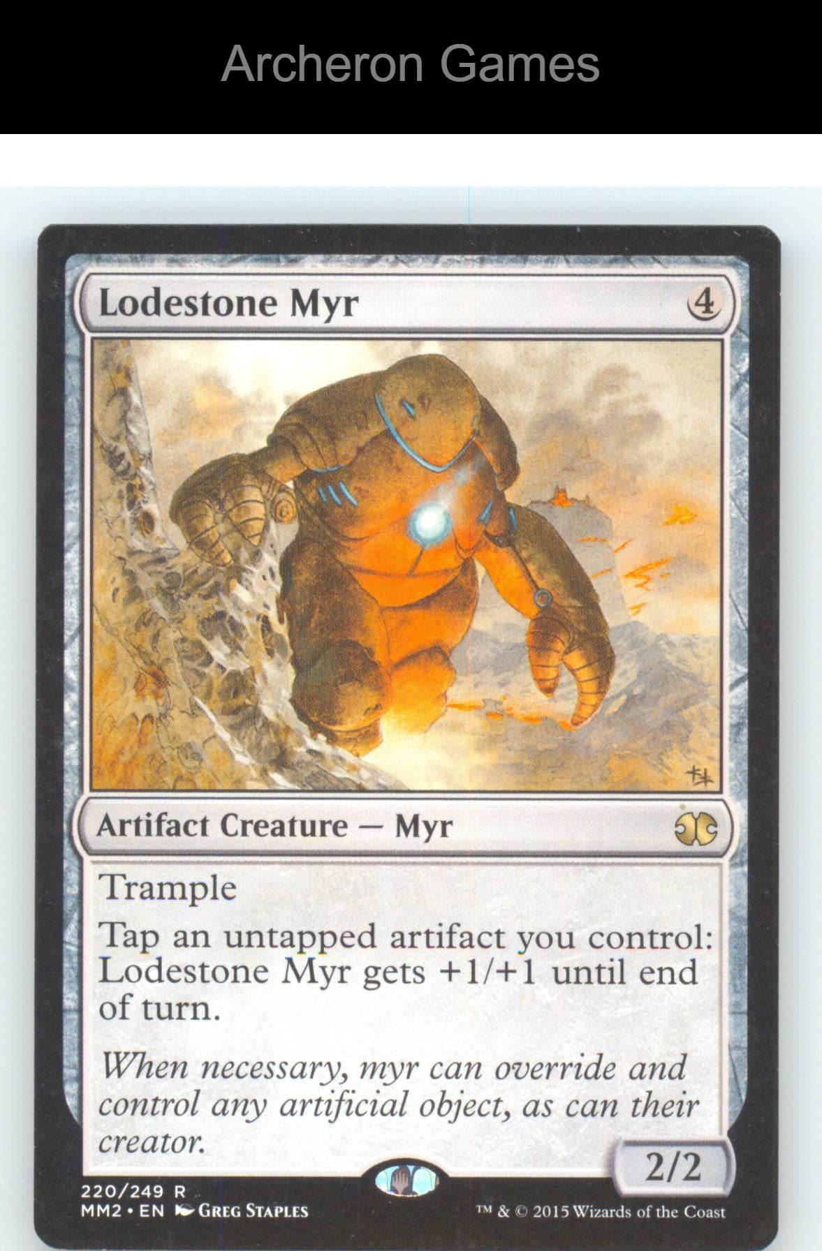 Lodestone Myr MM2 220 R MTG Card NM/EX+