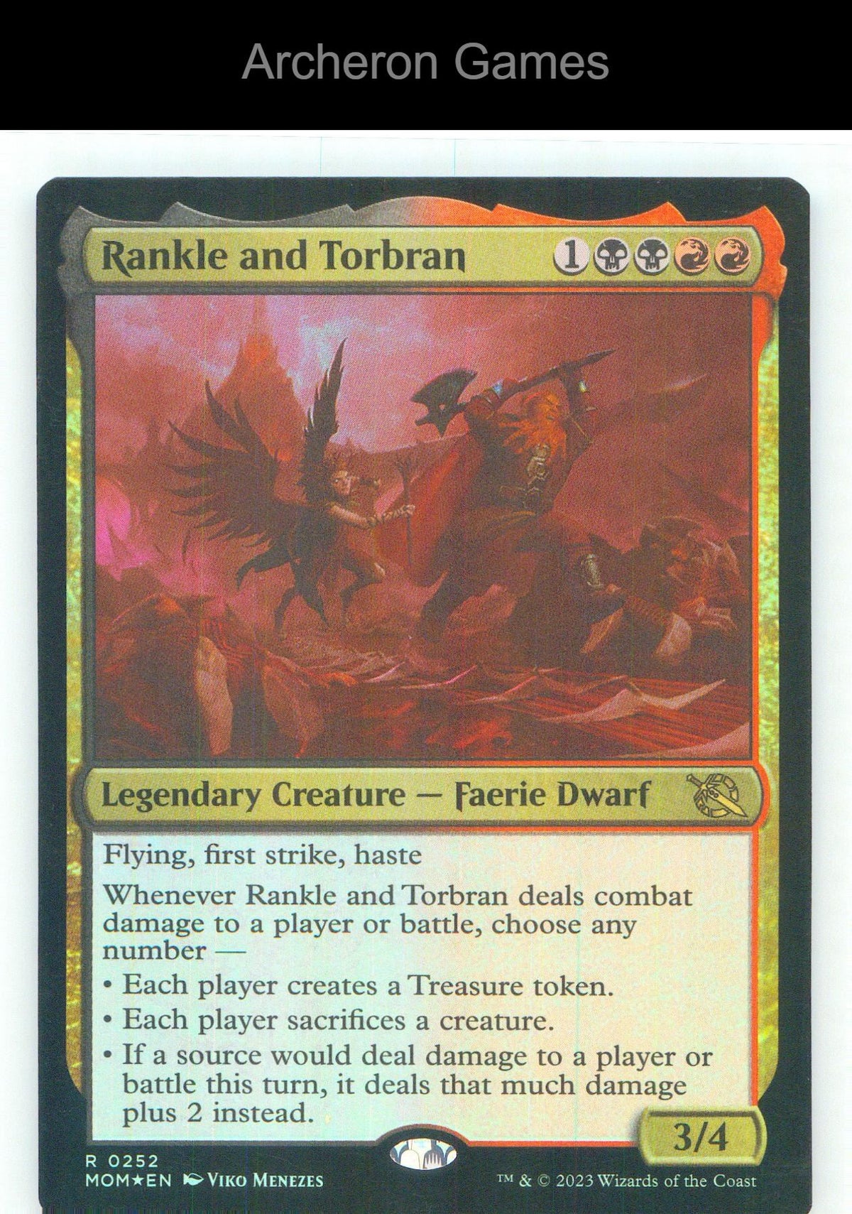 Rankle and Torbran MOM 252 R MTG Card NM/EX+ Foil