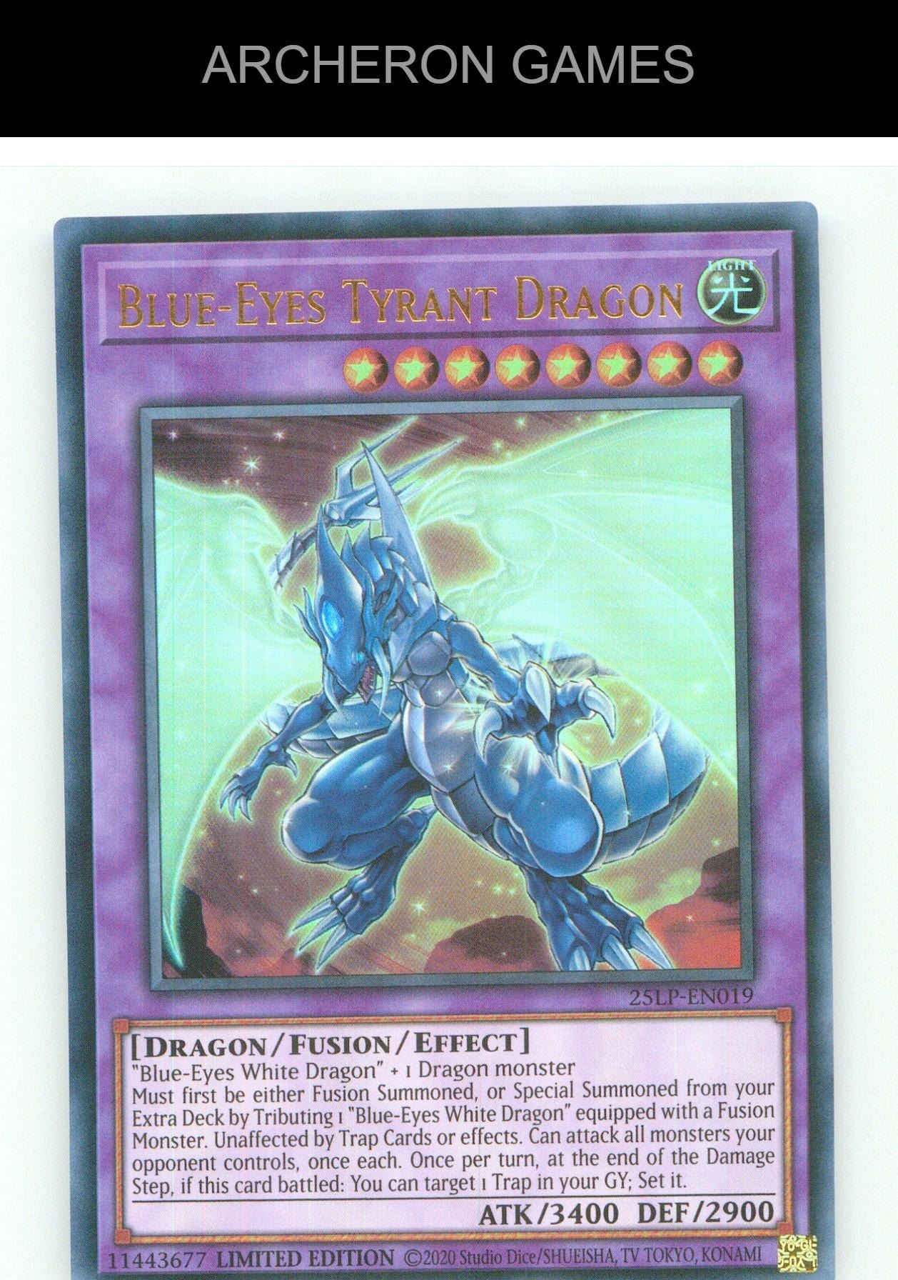 Blue-Eyes Tyrant Dragon UR YUGIOH Card Limited