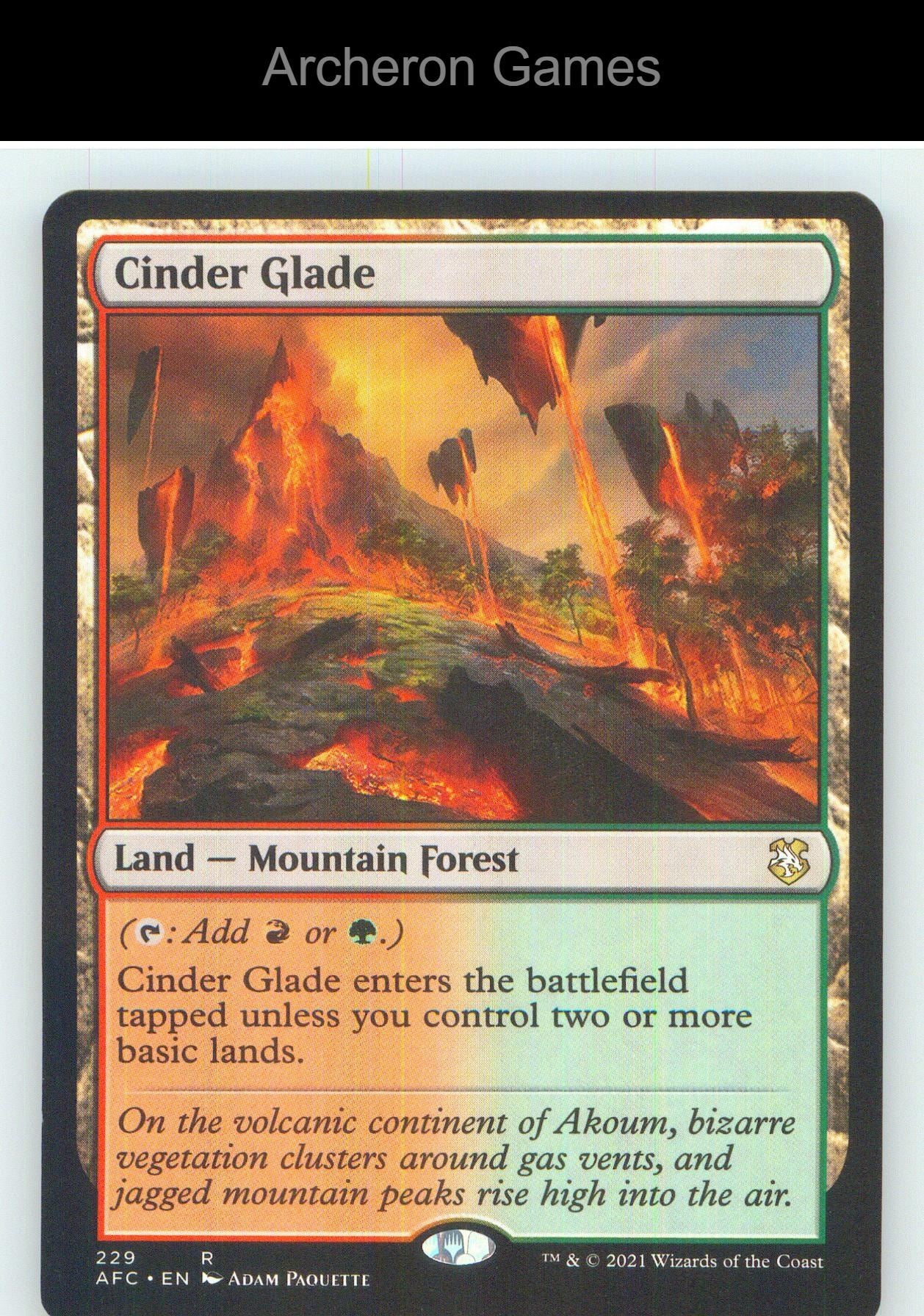 Cinder Glade AFC 229 R MTG Card NM/EX+