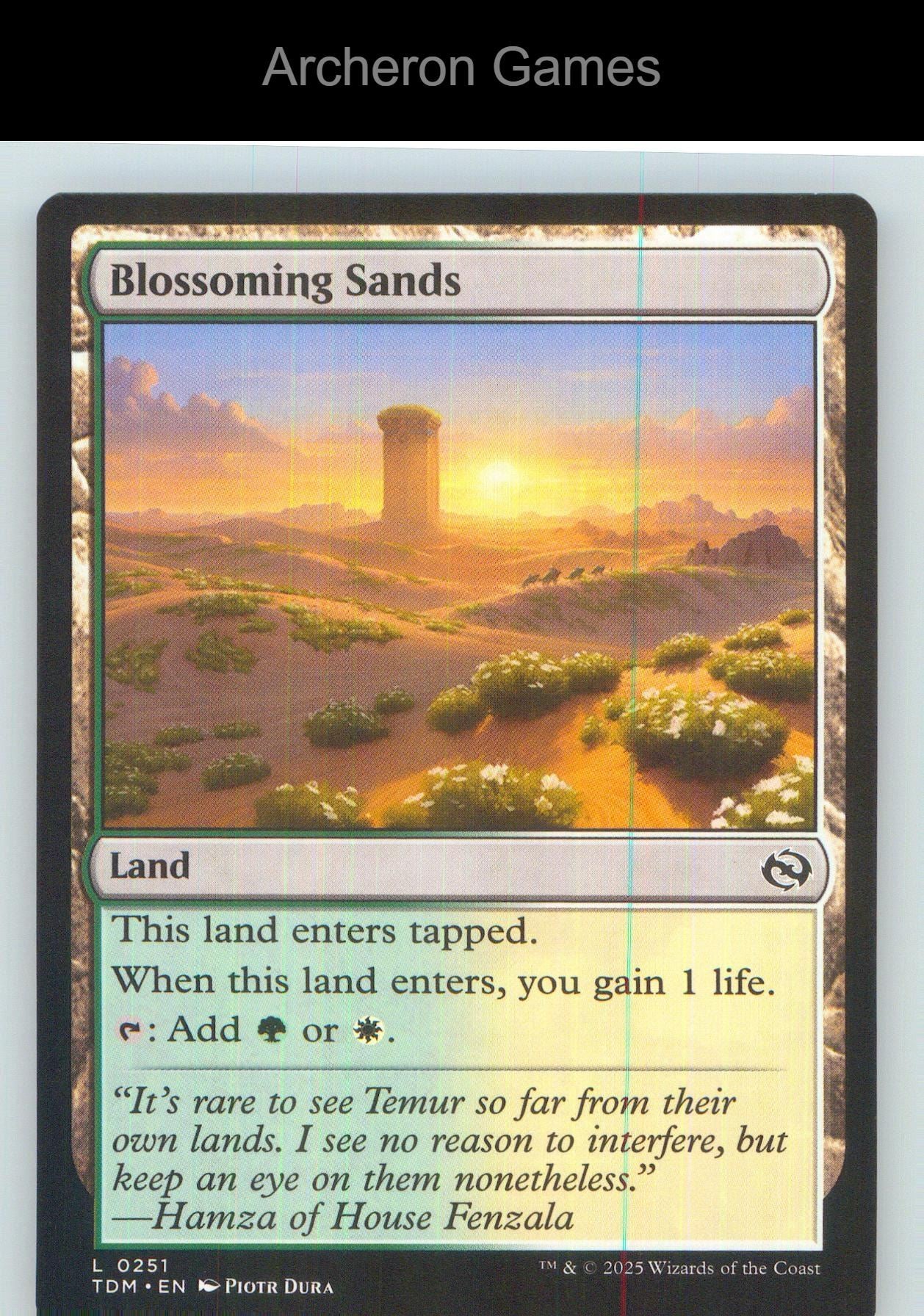 Blossoming Sands TDM 251 Land MTG Card NM/EX+