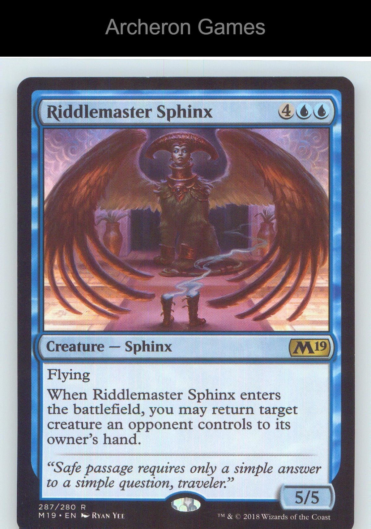 Riddlemaster Sphinx M19 287 R MTG Card NM/EX+