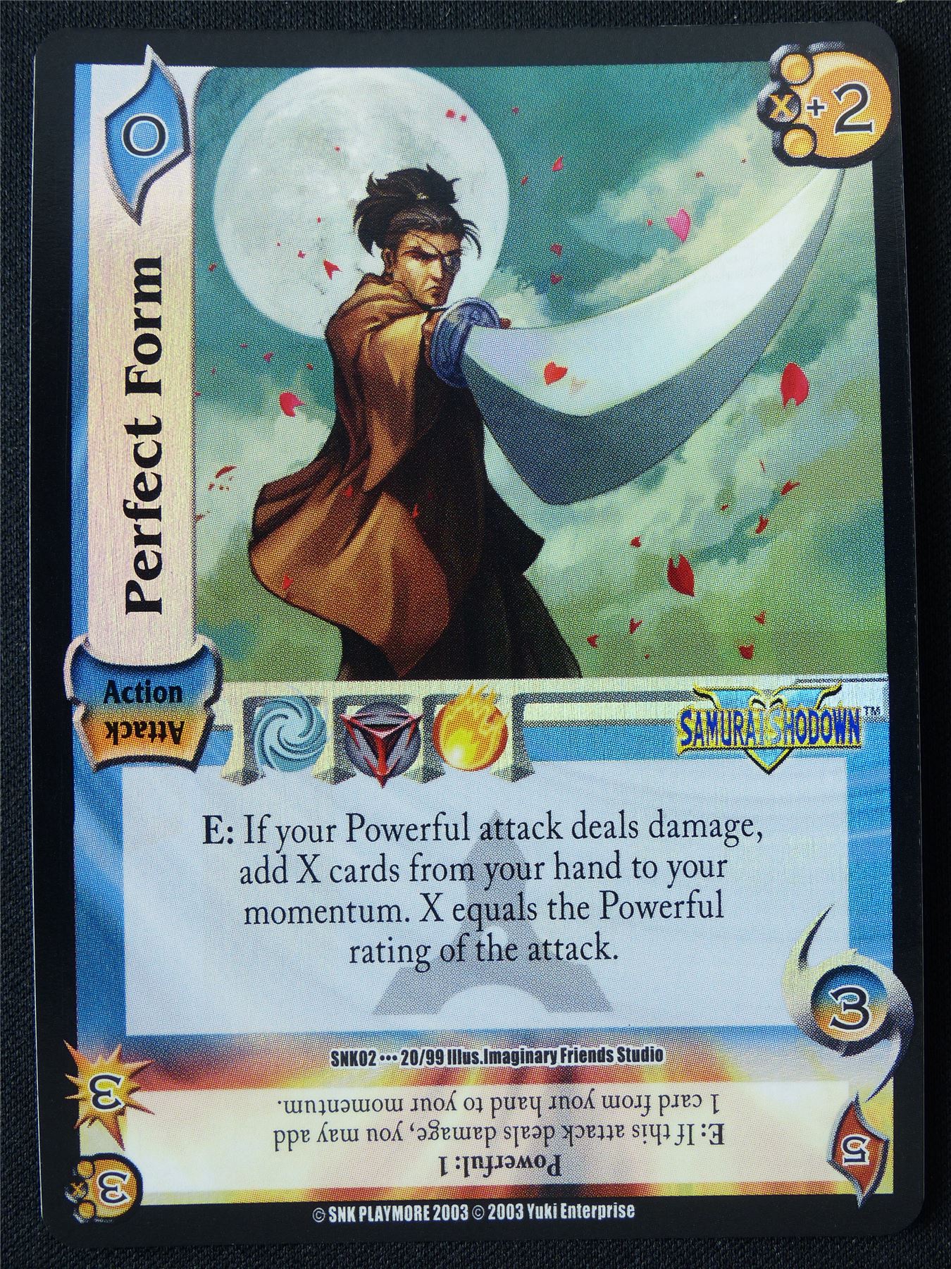 Perfect Form Foil misprint SNK02 20/99 - UFS Card #2GZ