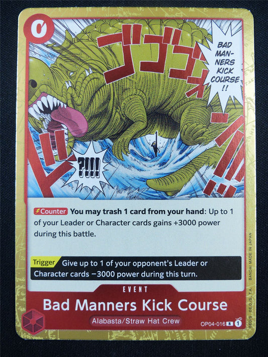 bad Manners Kick Course OP04-016 R - One Piece Card #1VX