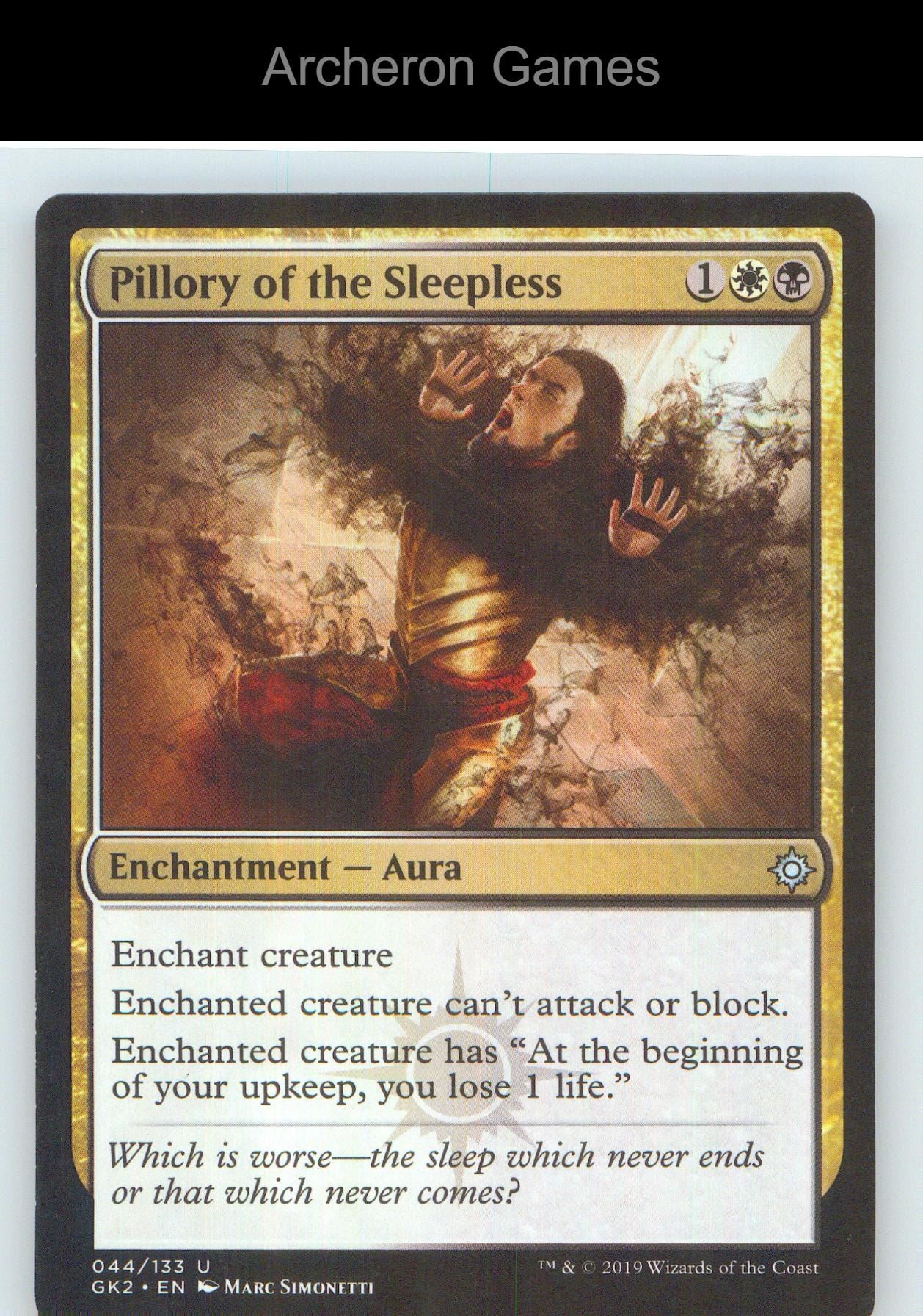 Pillory of the Sleepless GK2 44 UC MTG Card NM/EX+