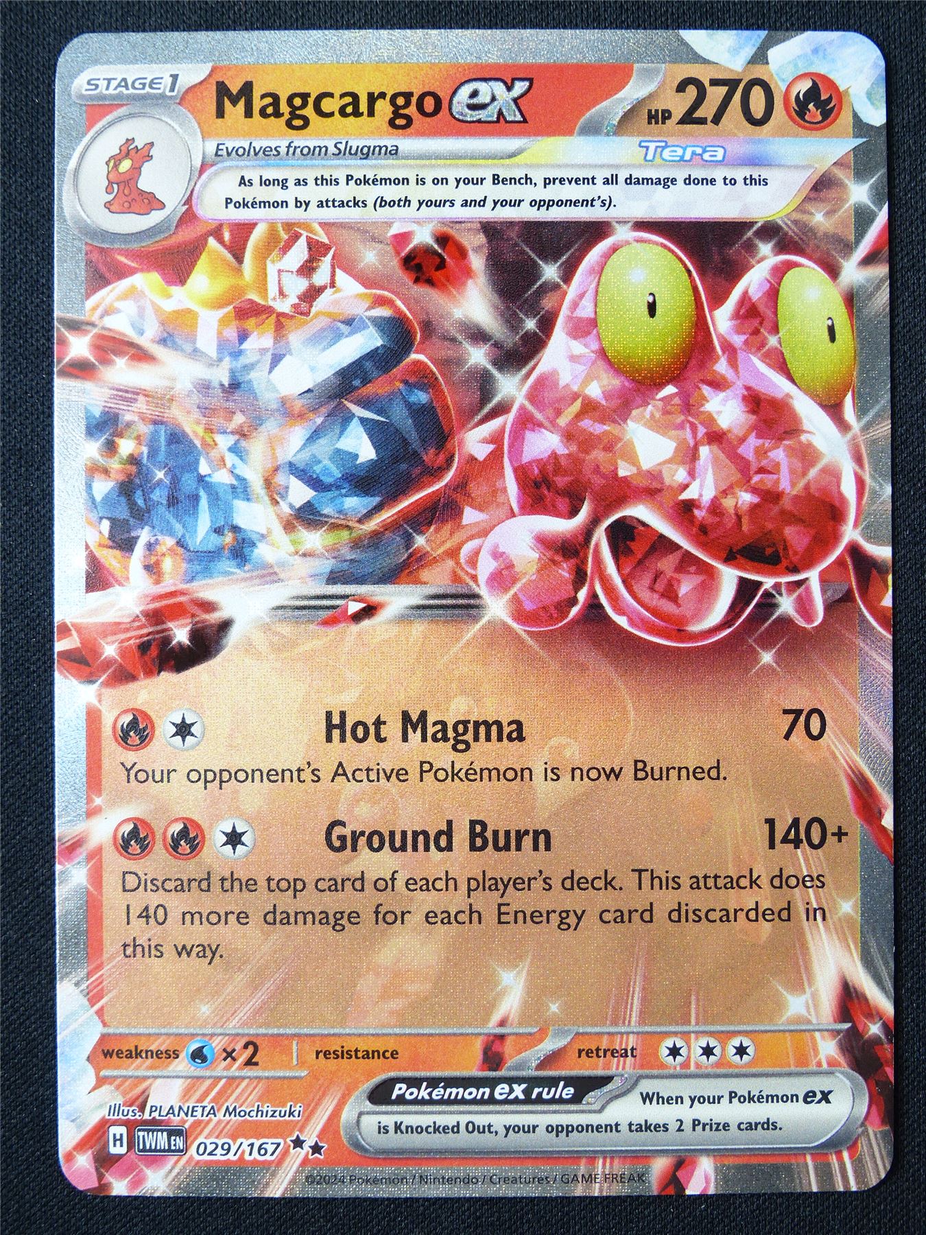 Magcargo EX 029/167 Textured Holo - Pokemon Card #1G3 Archeron Magcargo EX 029/167 Textured Holo - Pokemon Card #1G3 Archeron