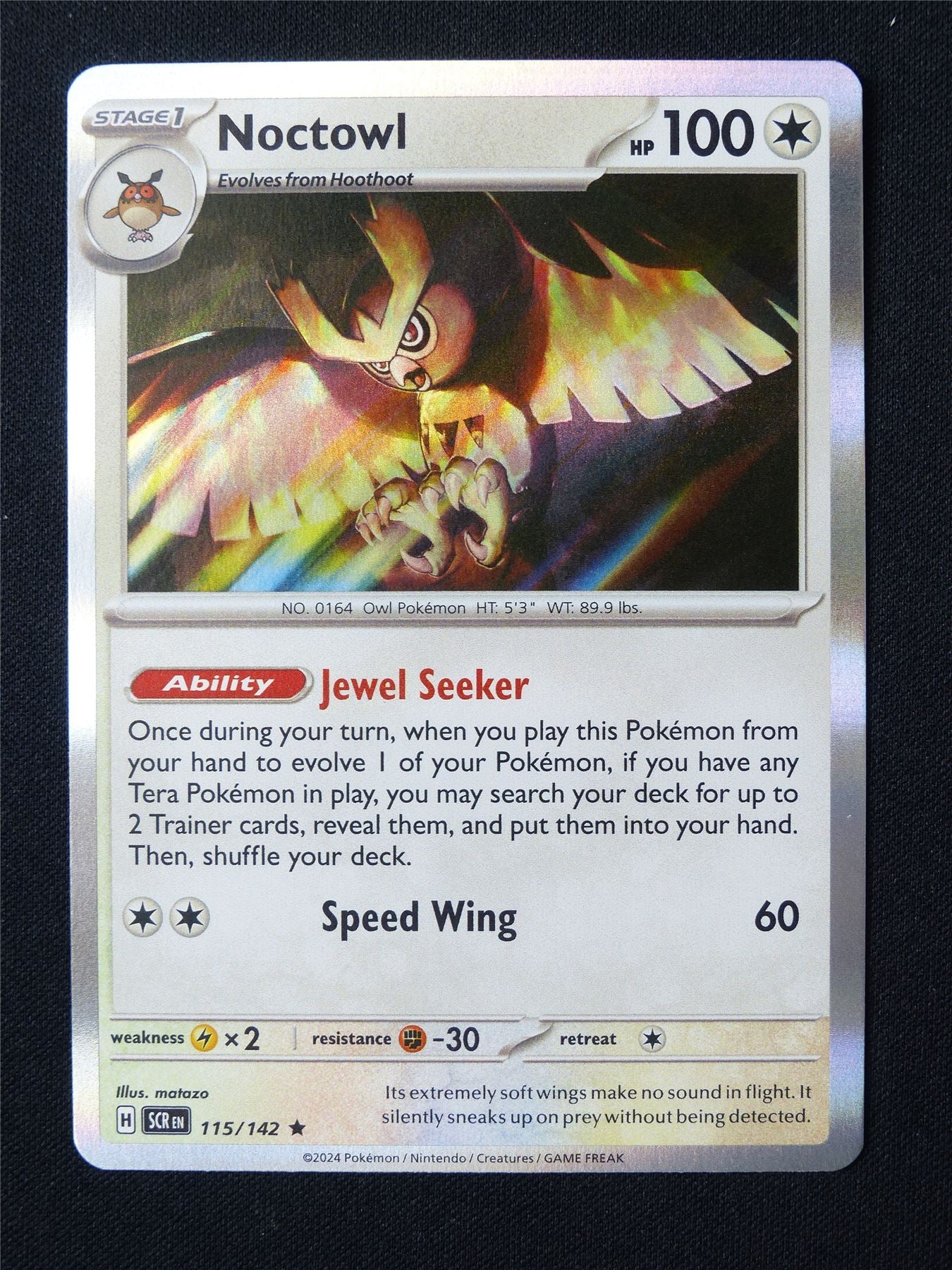 Noctowl 115/142 Holo - Pokemon Card #6NP