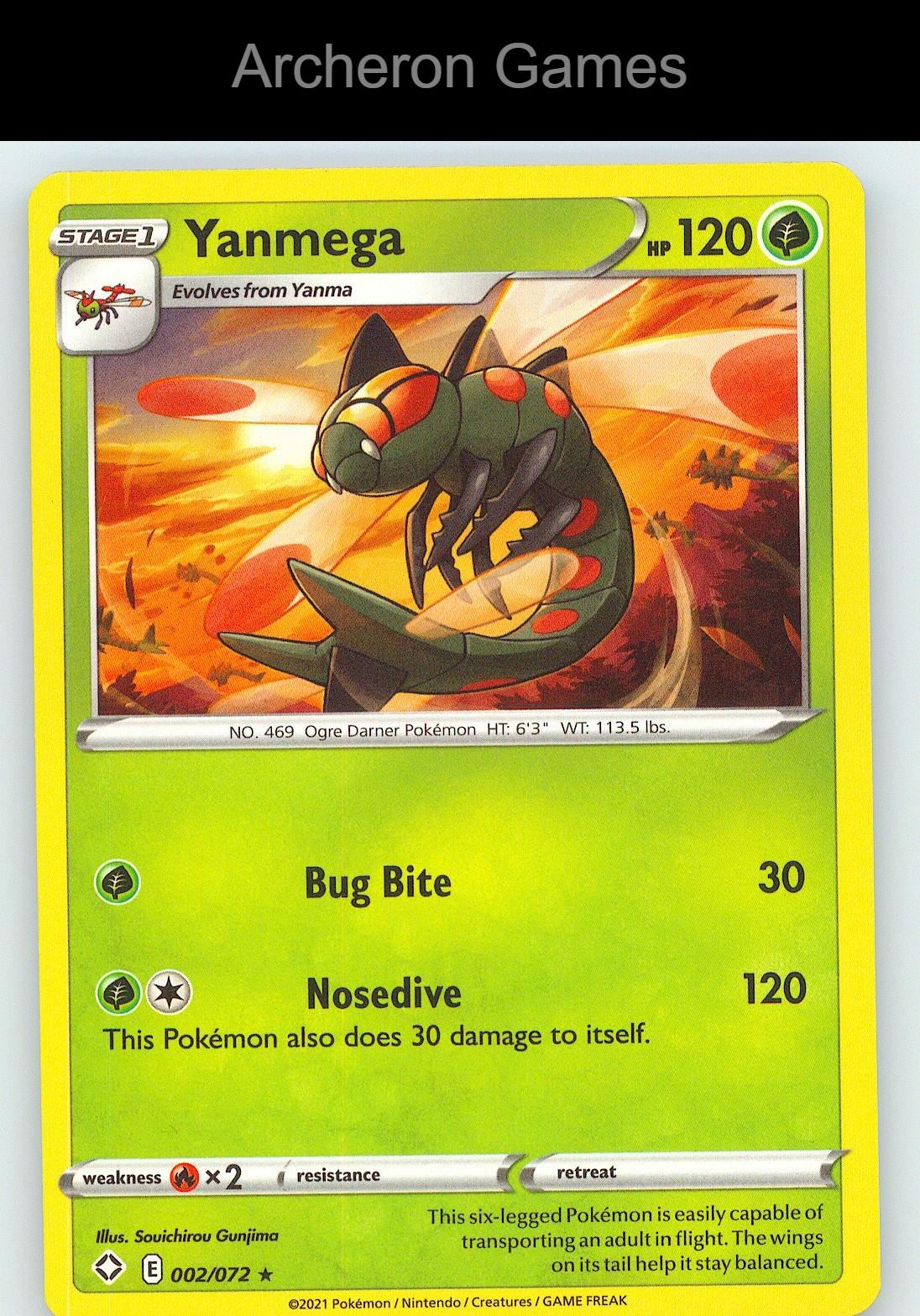 Pokemon Card Yanmega SHF 002/072 R Shining Fates