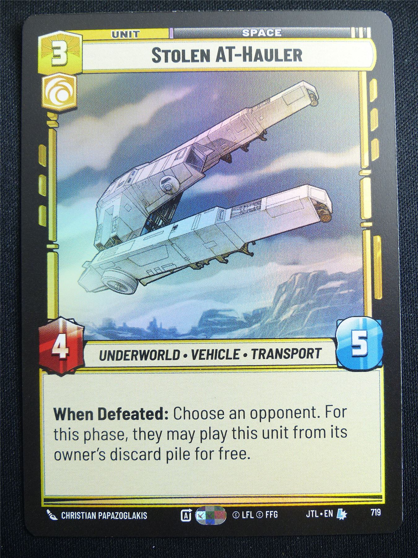 Stolen AT-Hauler 719 Foil - Star Wars Unlimited Card #4H5