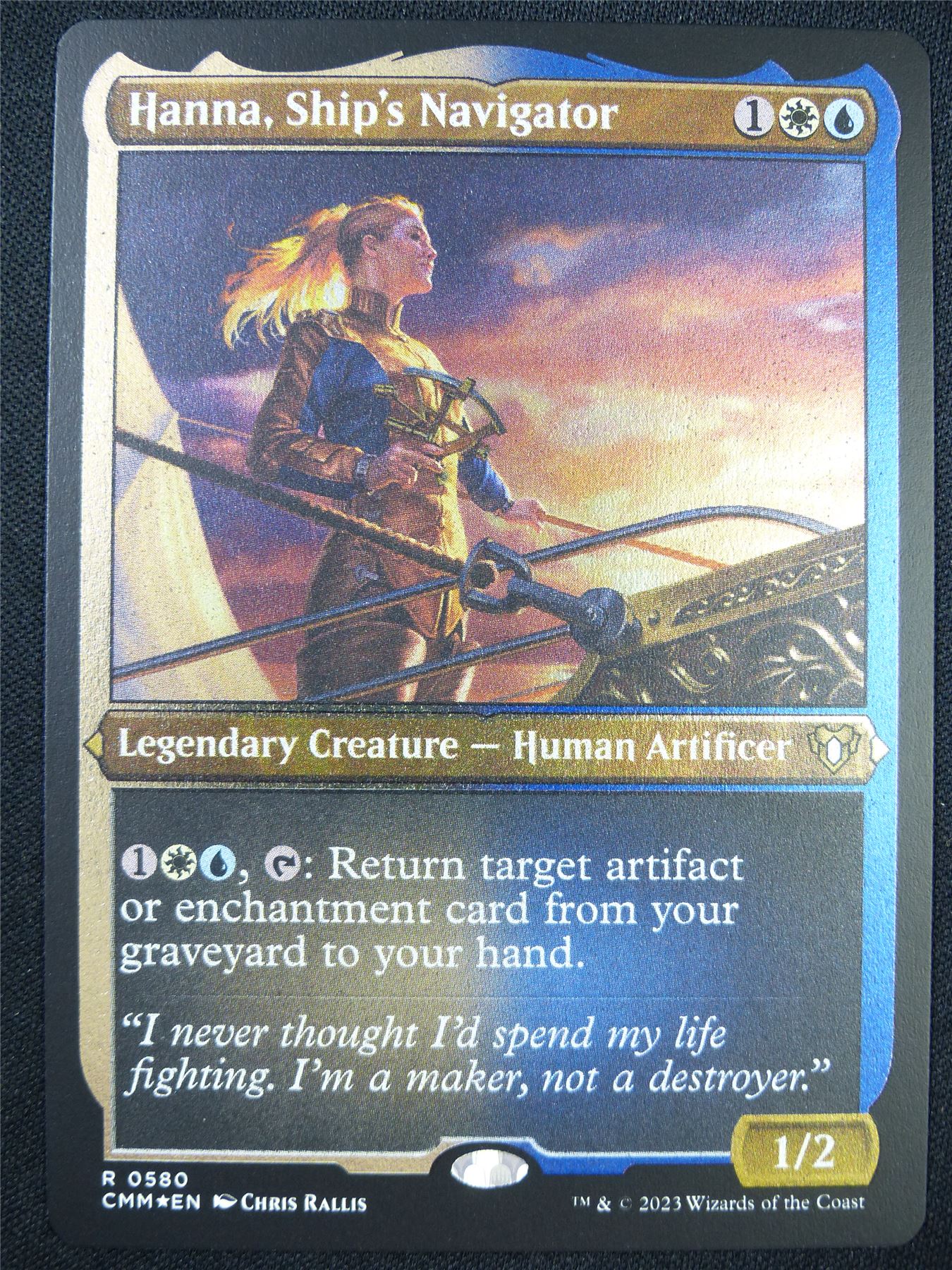 Hanna Ship's Navigator Etched Foil - CMM - Mtg Card #32U