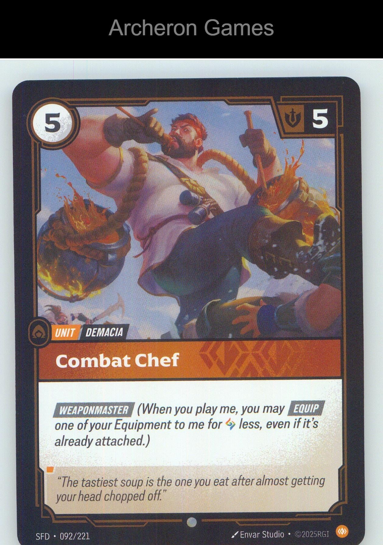 Combat Chef SFD 092/221 C Spiritforged Riftbound Card