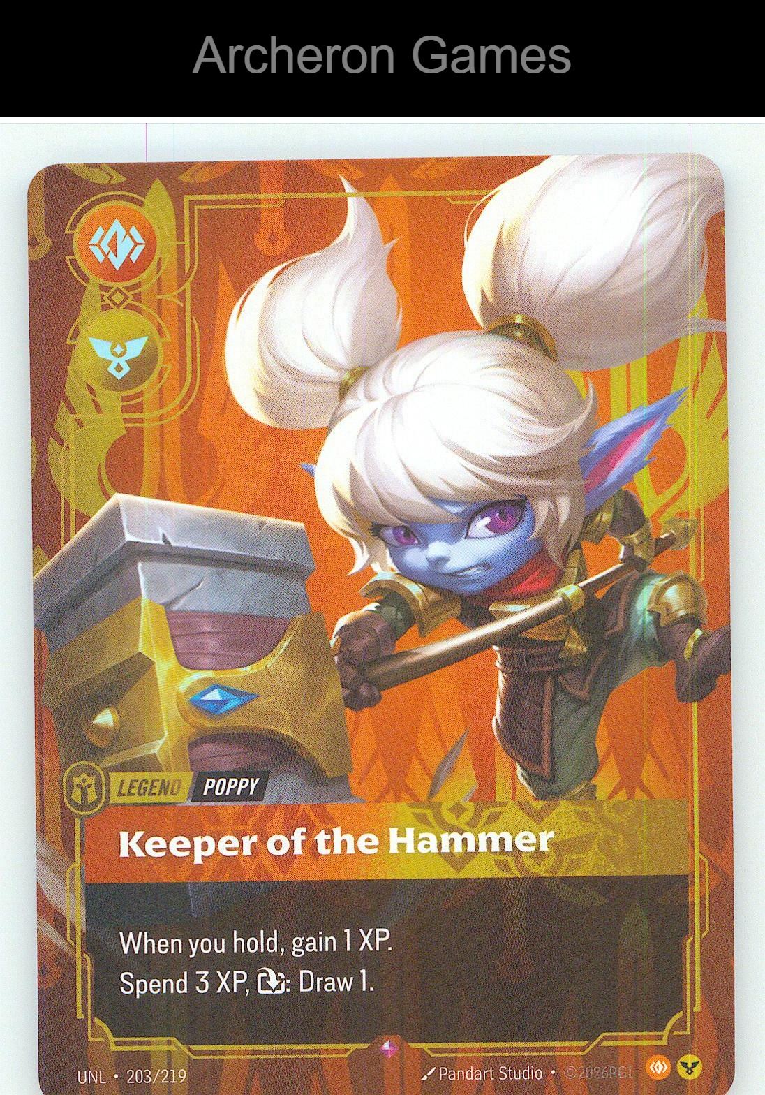 Poppy - Keeper of the Hammer UNL 203/219 R Unleashed Riftbound Card