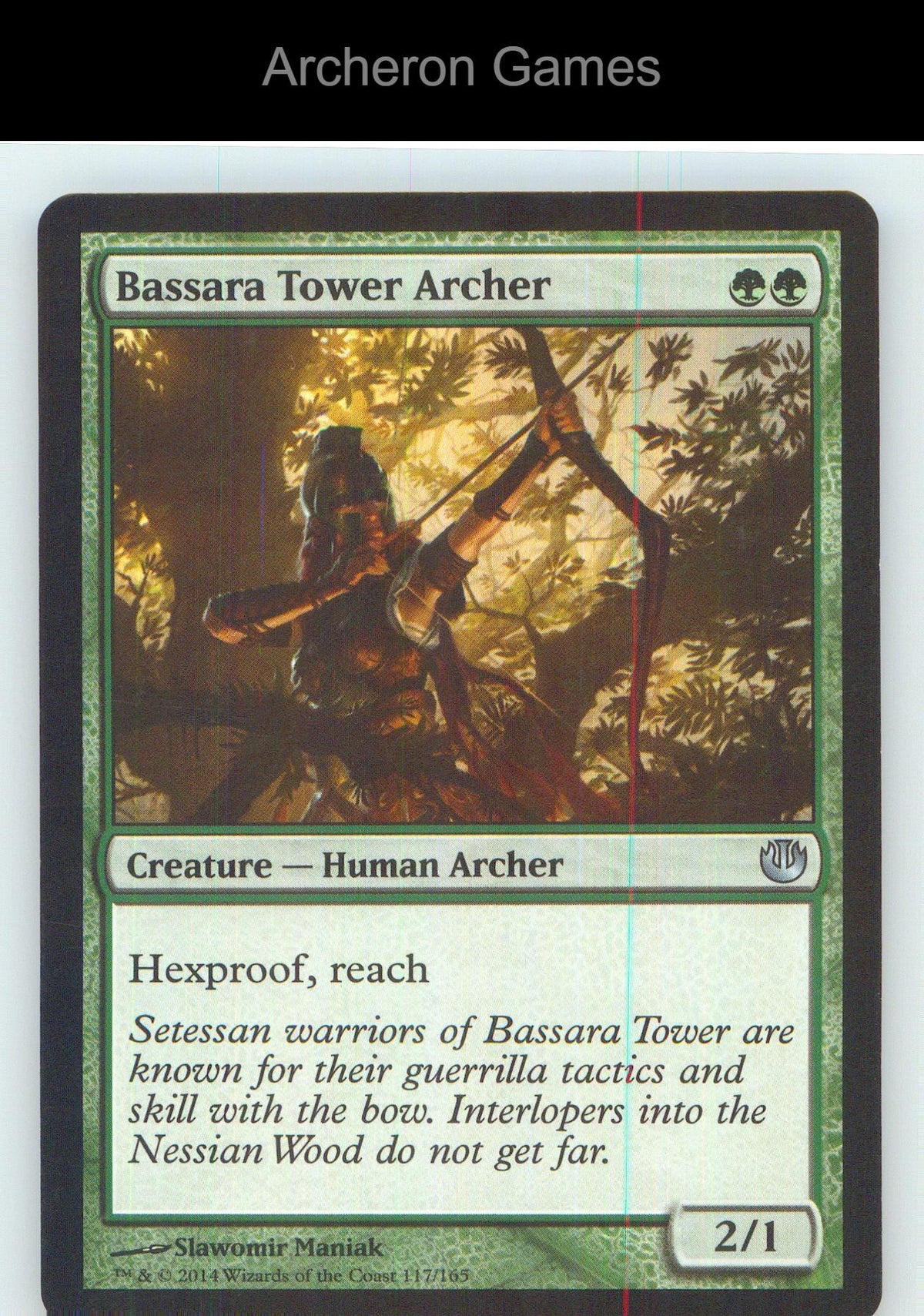 Bassara Tower Archer PLST 117/165 UC MTG Card NM/EX+