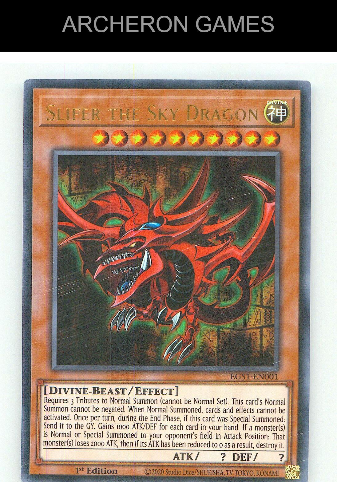 Slifer the Sky Dragon Ultra Rare YUGIOH Card 1st Edition