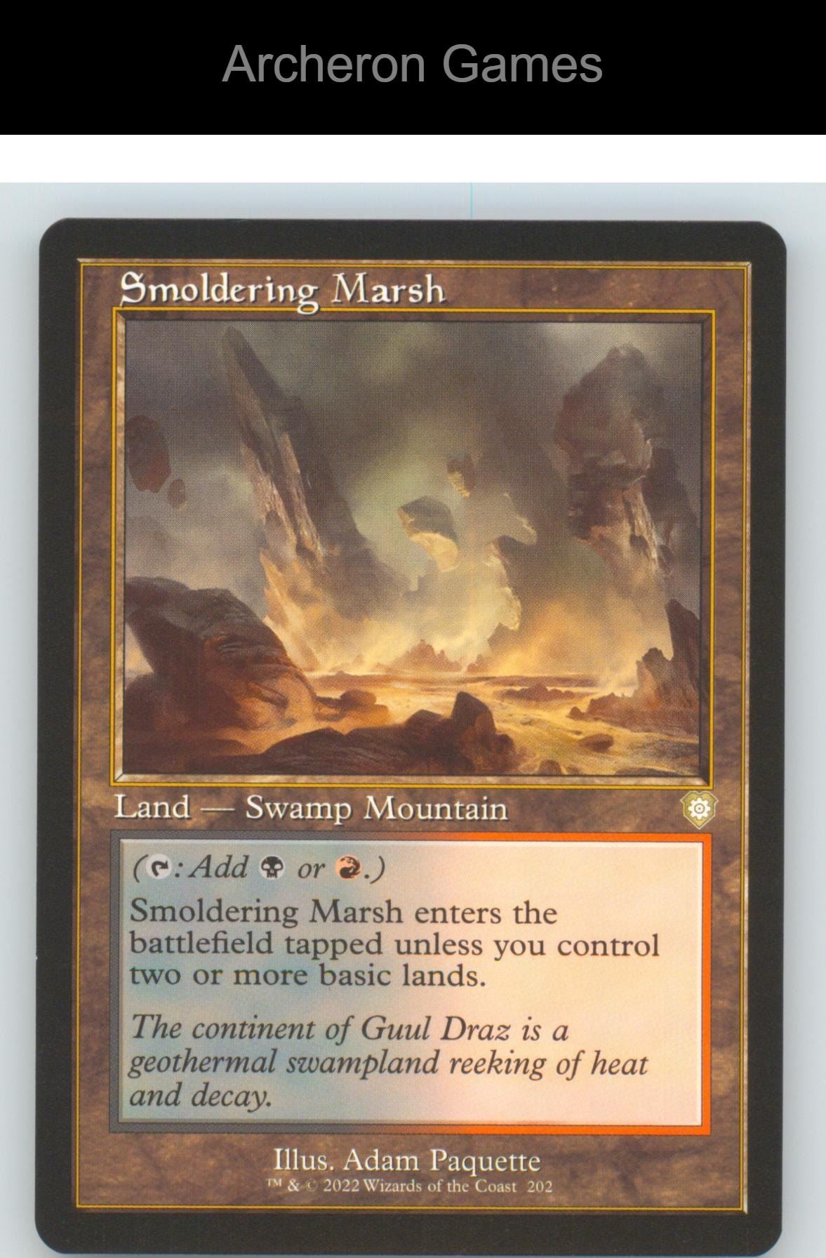 Smoldering Marsh (Retro Frame) BRC 202 R MTG Card NM/EX+
