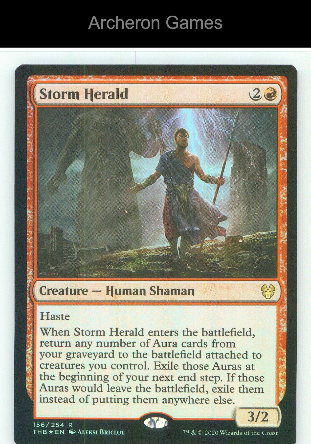 Storm Herald THB 156 R MTG Card NM/EX+ Foil