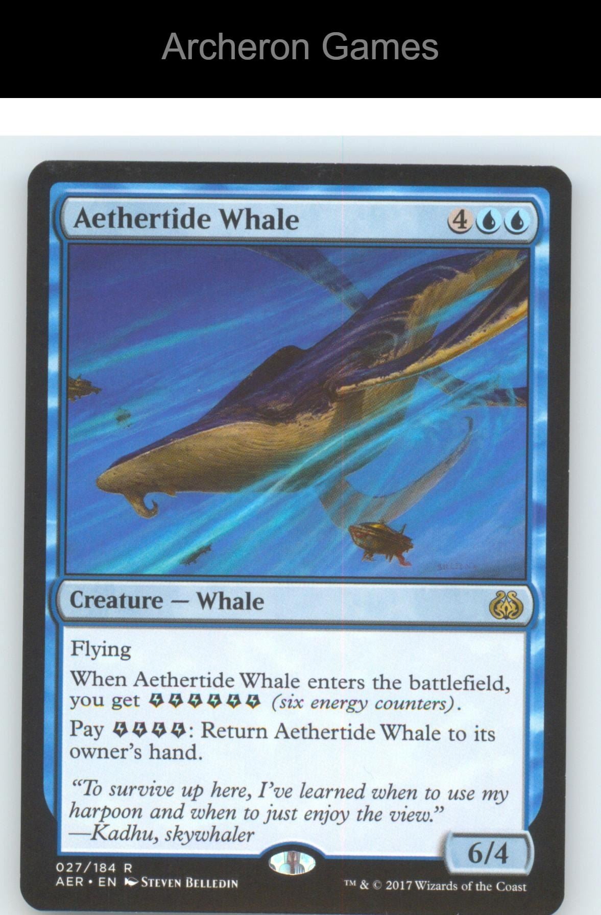 Aethertide Whale AER 27 R MTG Card NM/EX+