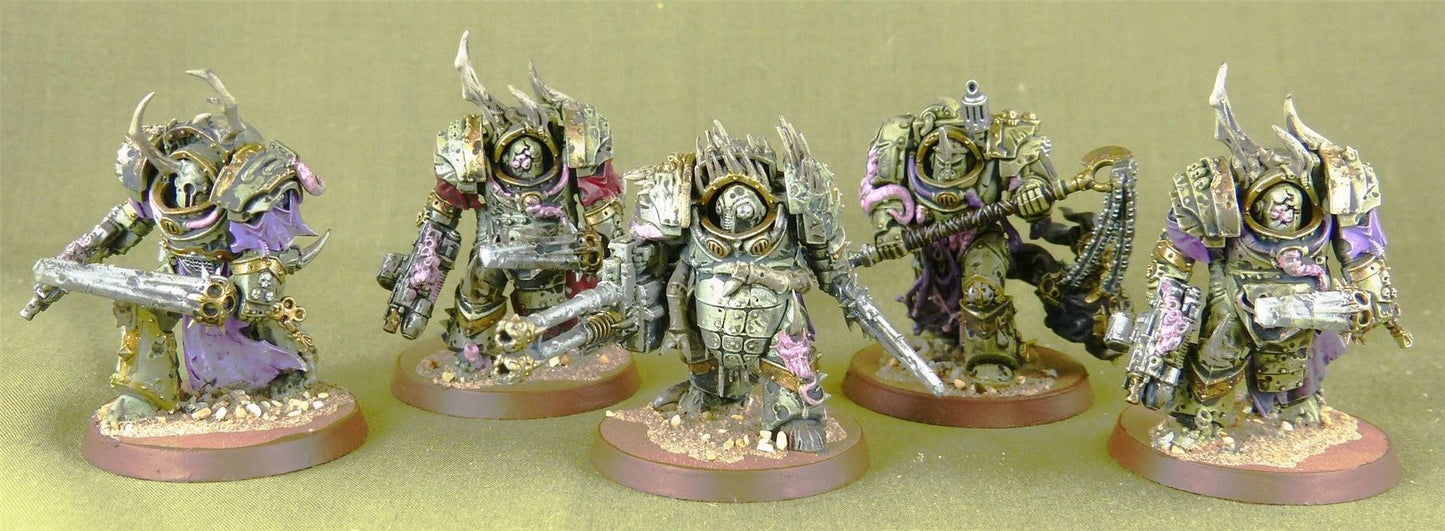 BlightLord Terminators - Death Guard - Painted - Warhammer AoS 40k #2XR