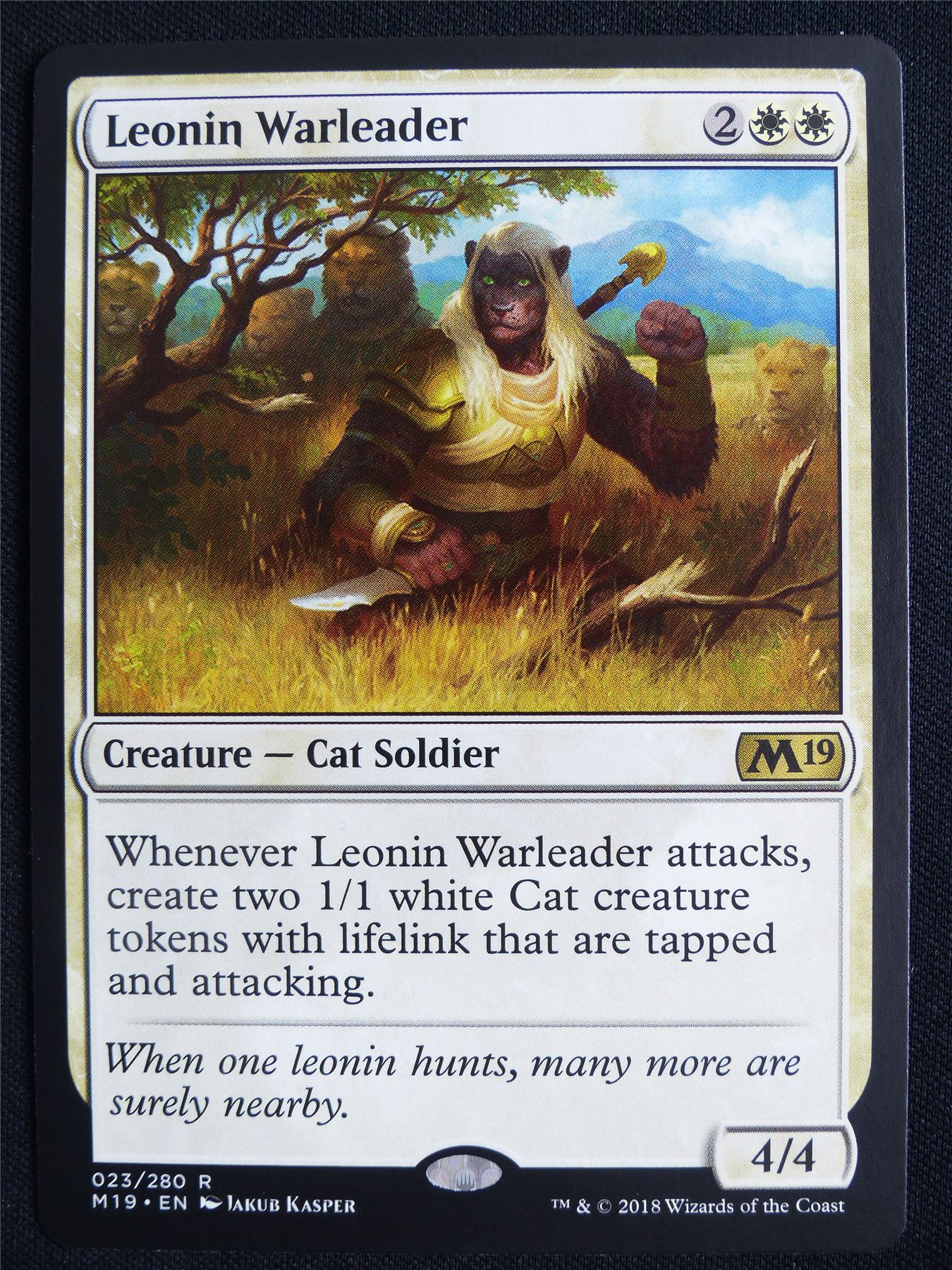 Leonin Warleader - M19 - Mtg Card #3EY
