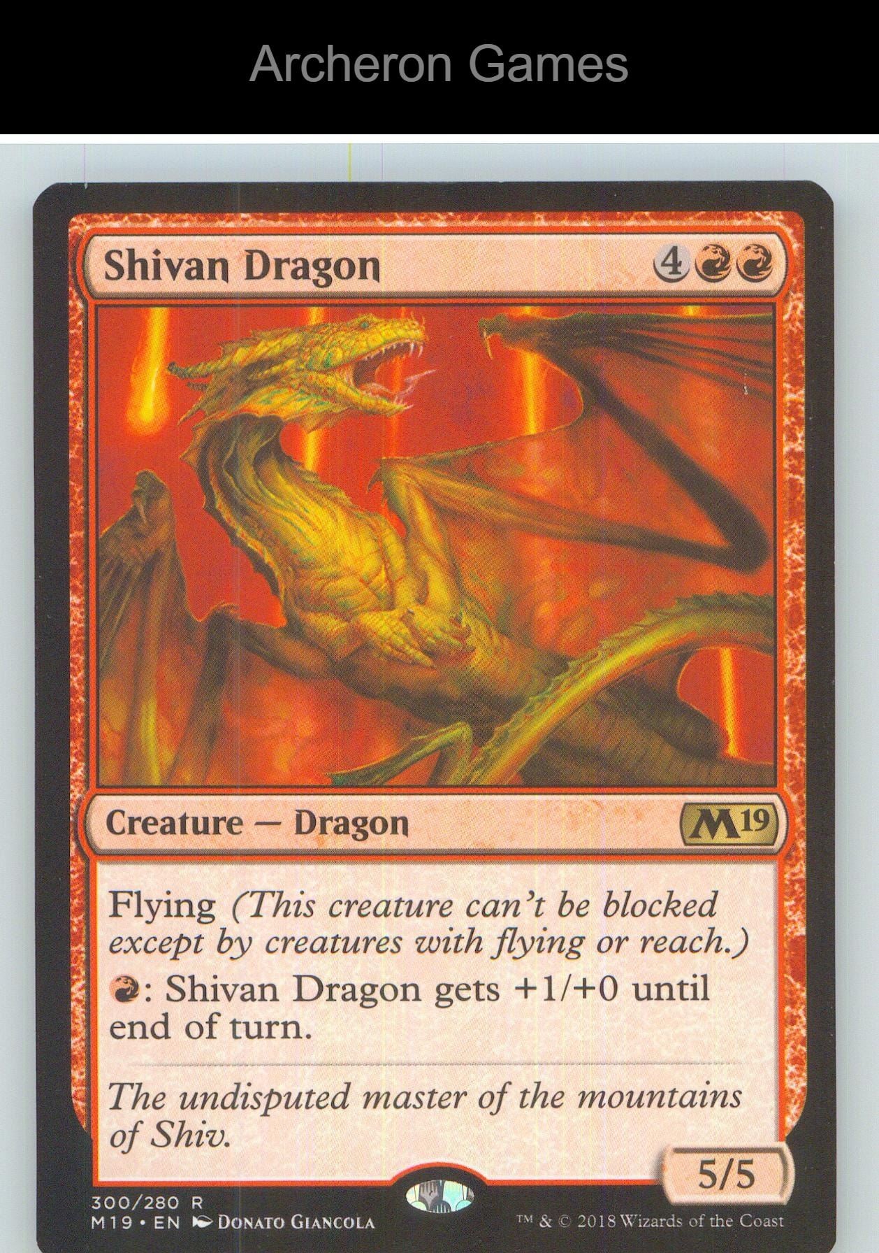 Shivan Dragon M19 300 R MTG Card NM/EX+