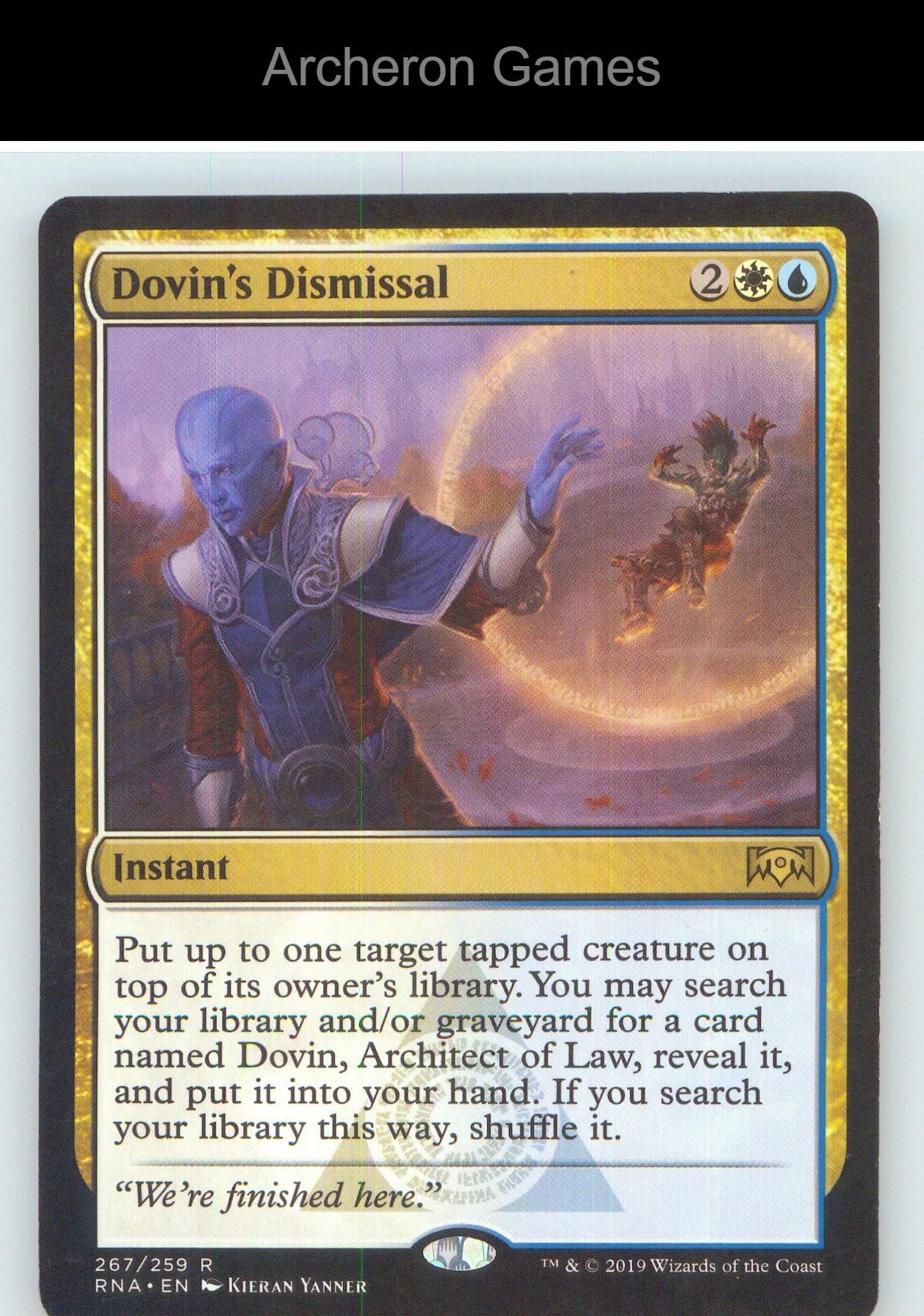 Dovin's Dismissal RNA 267 R MTG Card NM/EX+