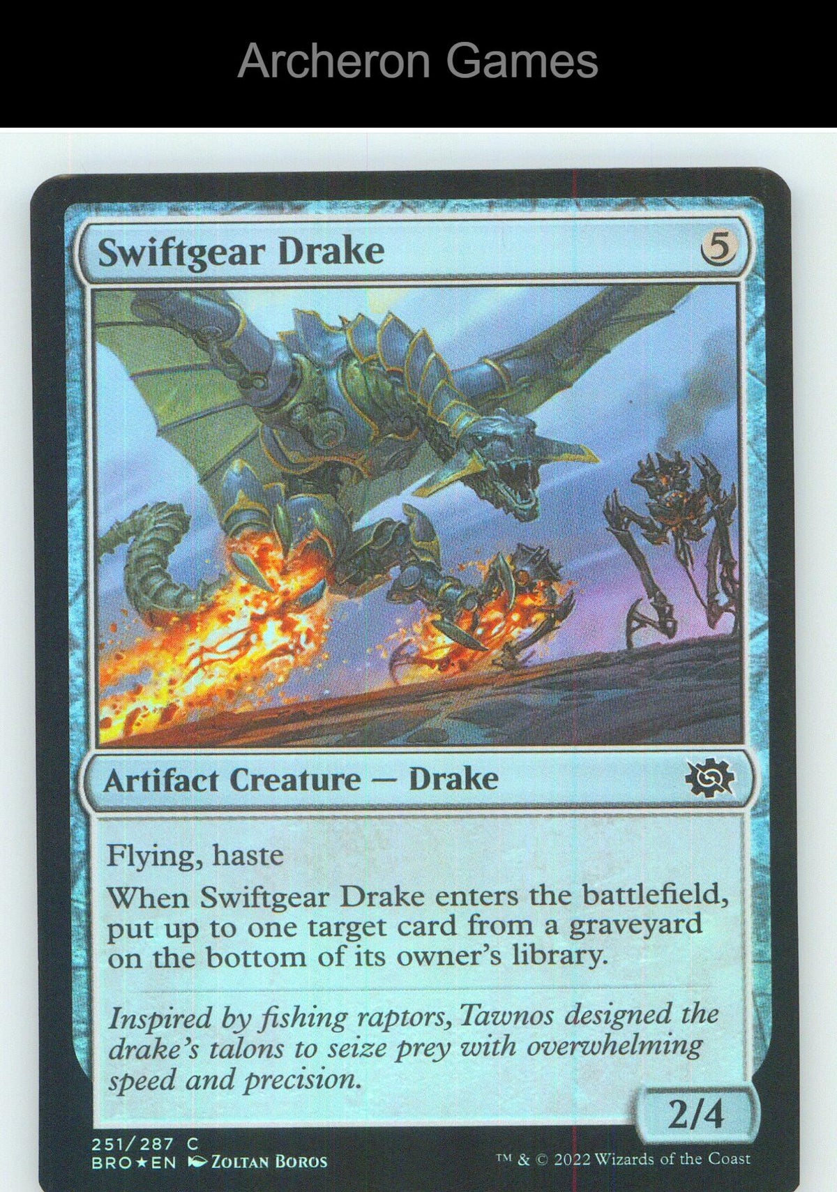 Swiftgear Drake BRO 251 C MTG Card NM/EX+ Foil