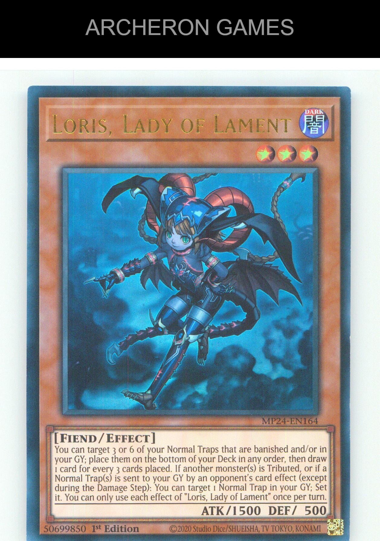 Loris, Lady of Lament UR YUGIOH Card 1st Edition
