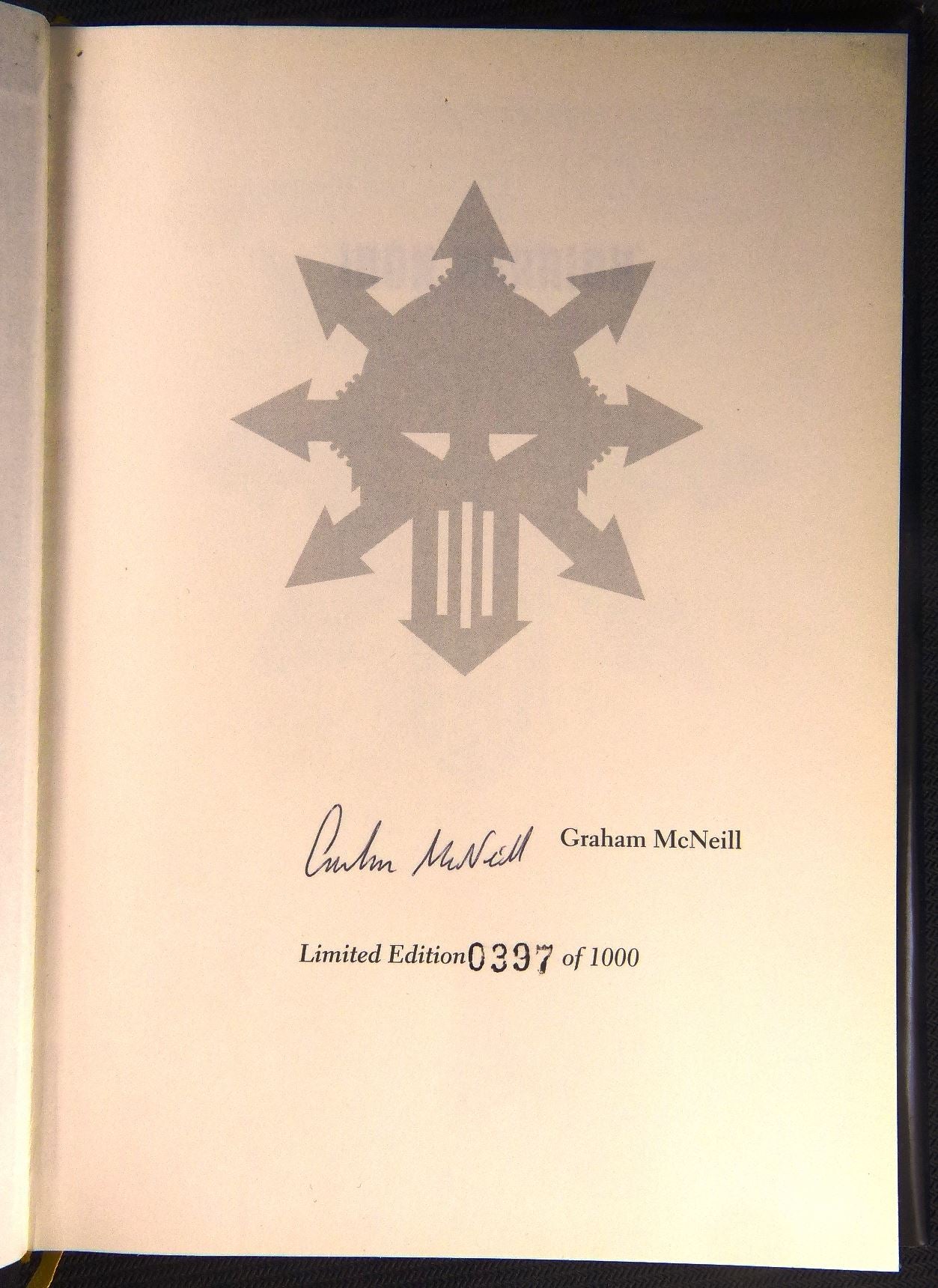 Iron Warriors - Black Library Novel Hardback Signed Limited Ed #1BU