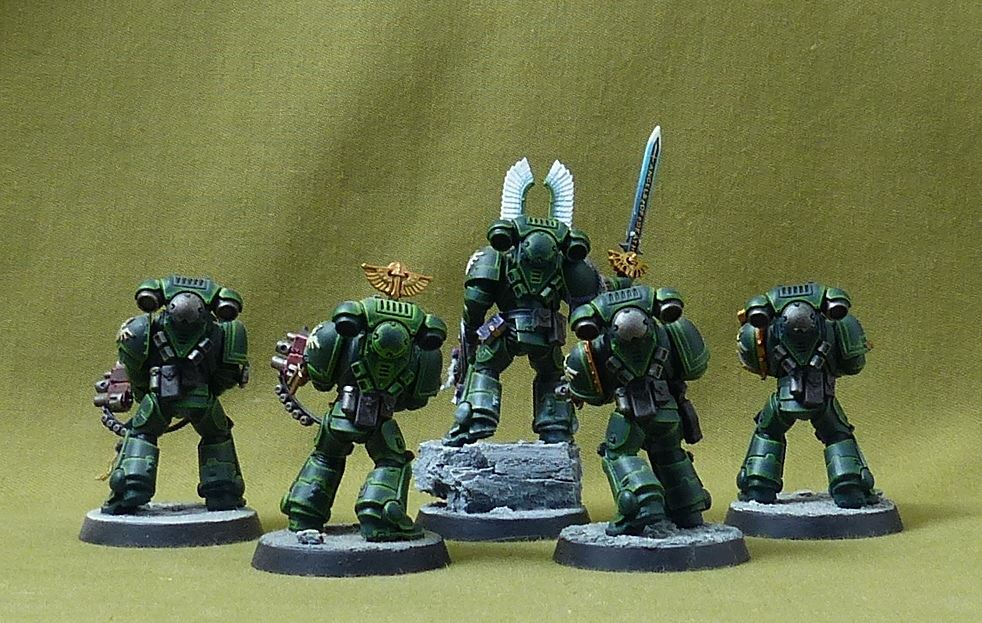 Space Marines Tactical Squad painted - Dark Angels - Warhammer 40K #B3