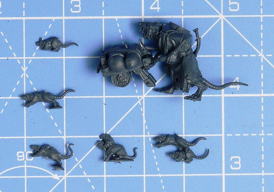 Warpspark Skaven with Wheelbarrow and Rats - Adeptus Custodes - Warhammer 40K #4ZY