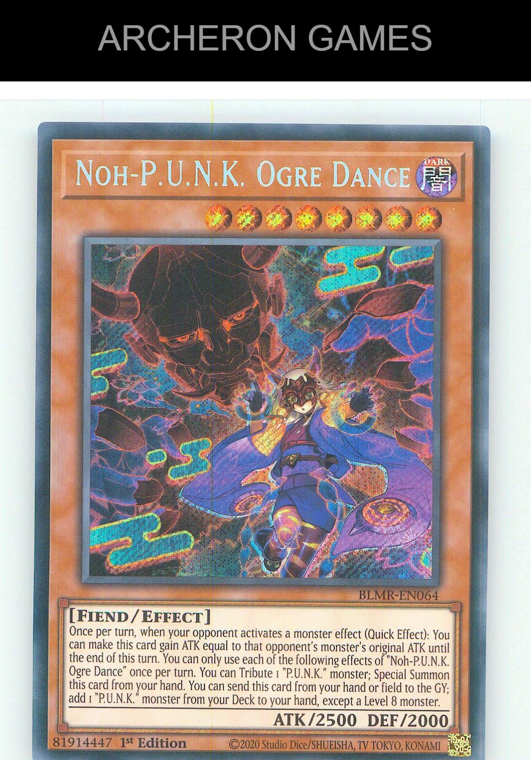 Noh-P.U.N.K. Ogre Dance SEC YUGIOH Card 1st Edition