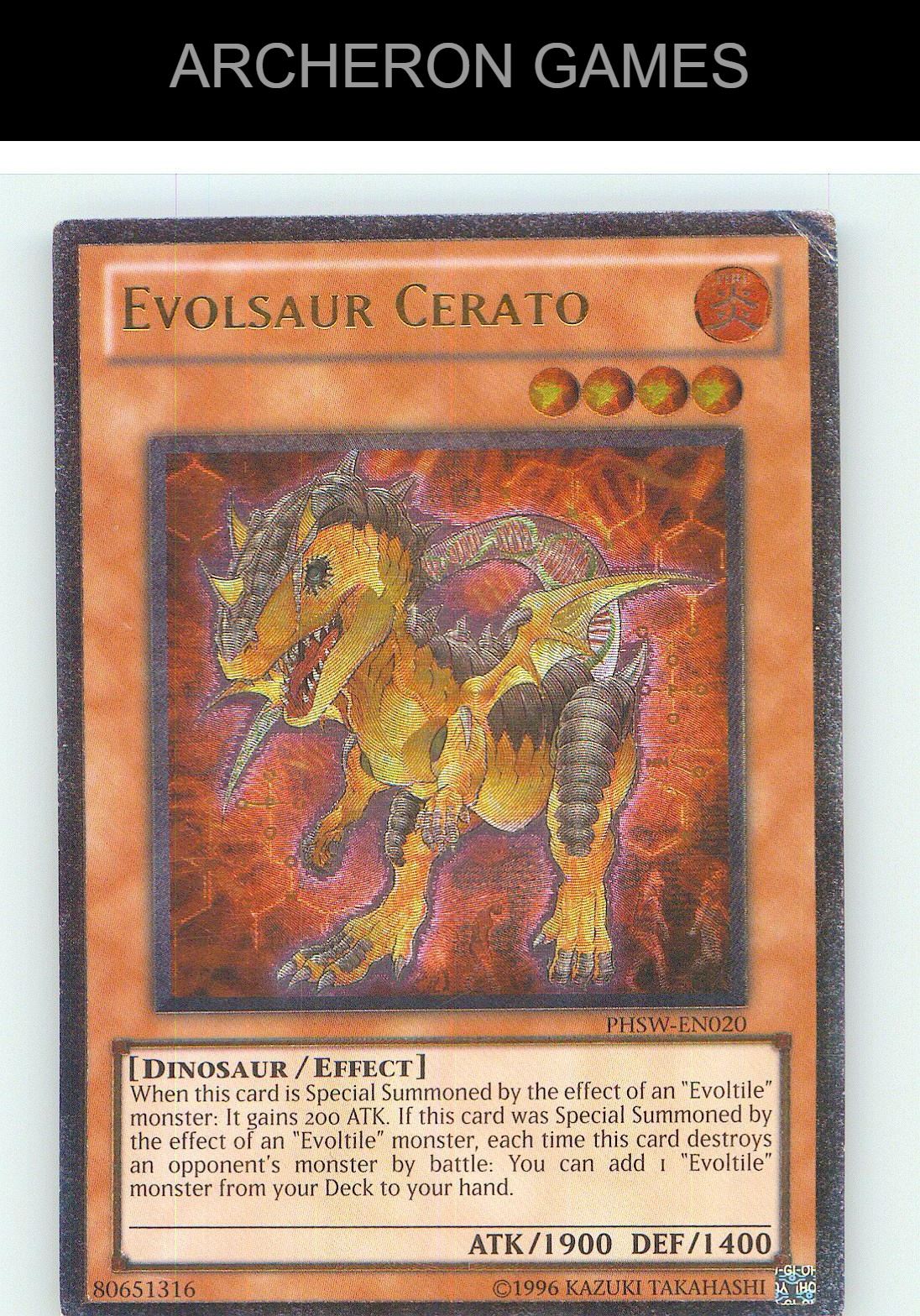 Evolsaur Cerato (UTR) Ultimate Rare YUGIOH Card Unlimited