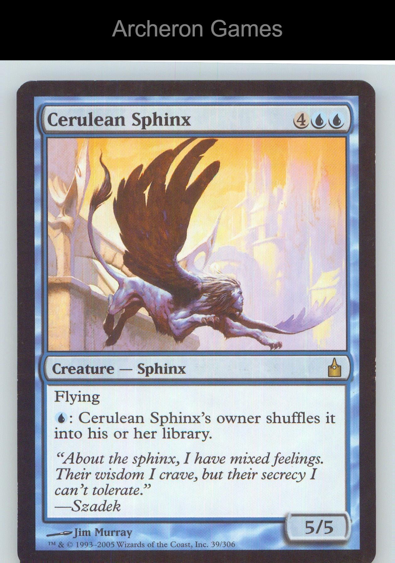 Cerulean Sphinx RAV 39 R MTG Card NM/EX+