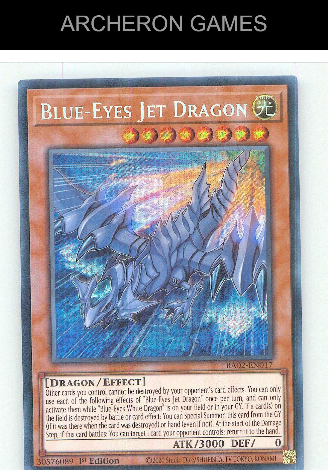 Blue-Eyes Jet Dragon (Secret Rare) SEC YUGIOH Card 1st Edition