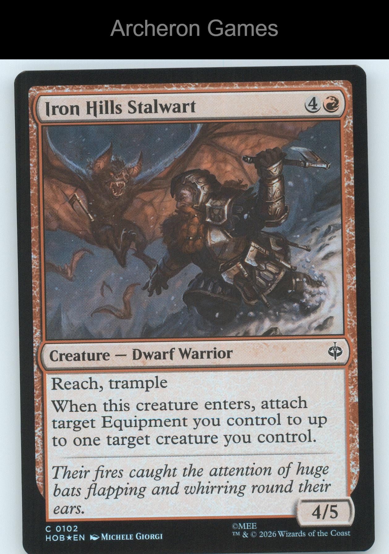 Iron Hills Stalwart HOB 102 C MTG Card The Hobbit