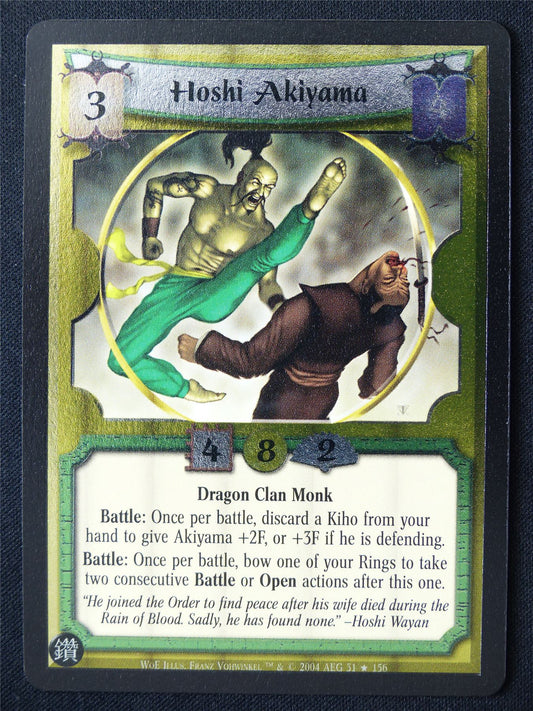 Hoshi Akiyama Foil - WoE - Legend of the Five Rings L5R Card #VJ
