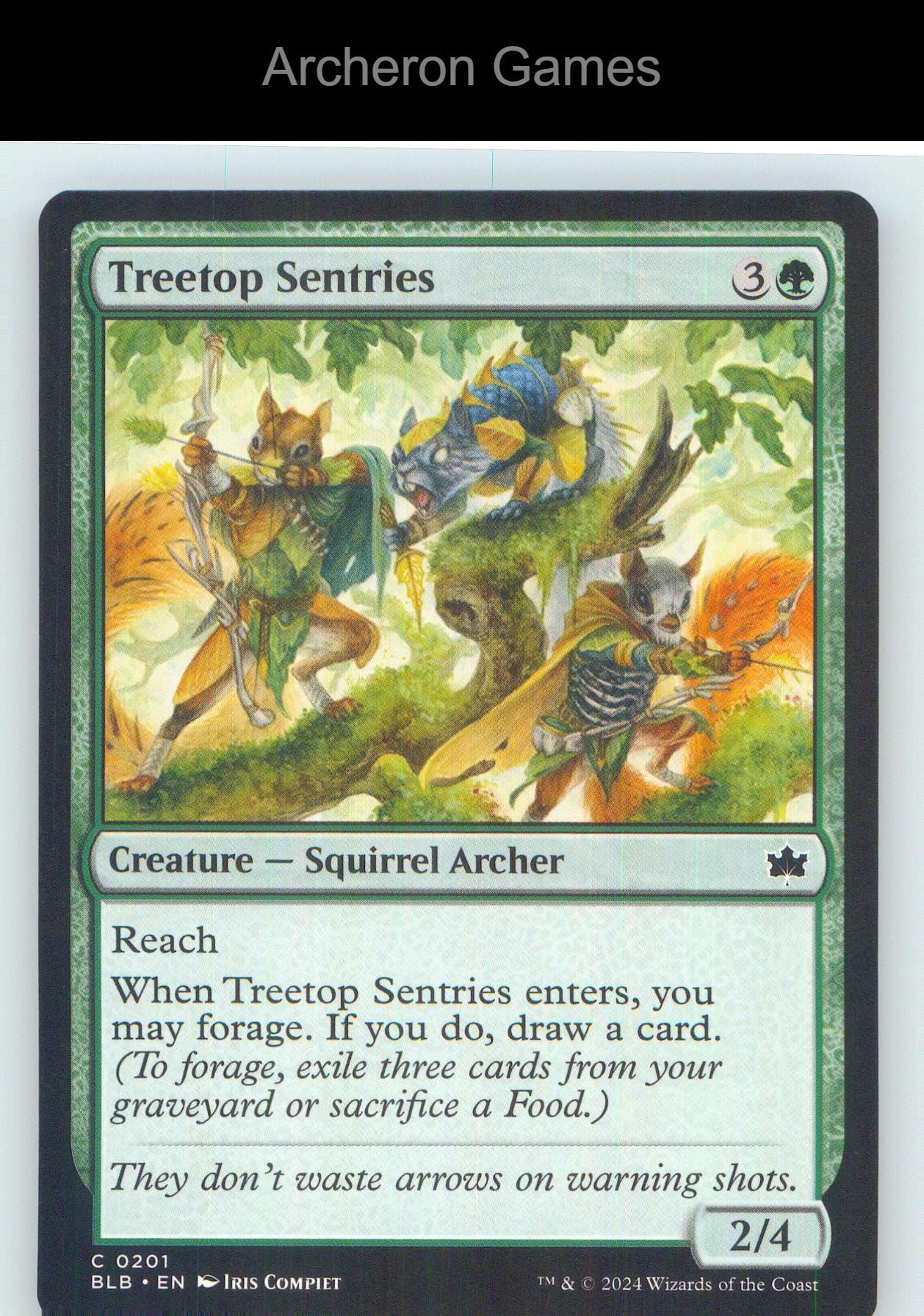 Treetop Sentries BLB 201 C MTG Card NM/EX+