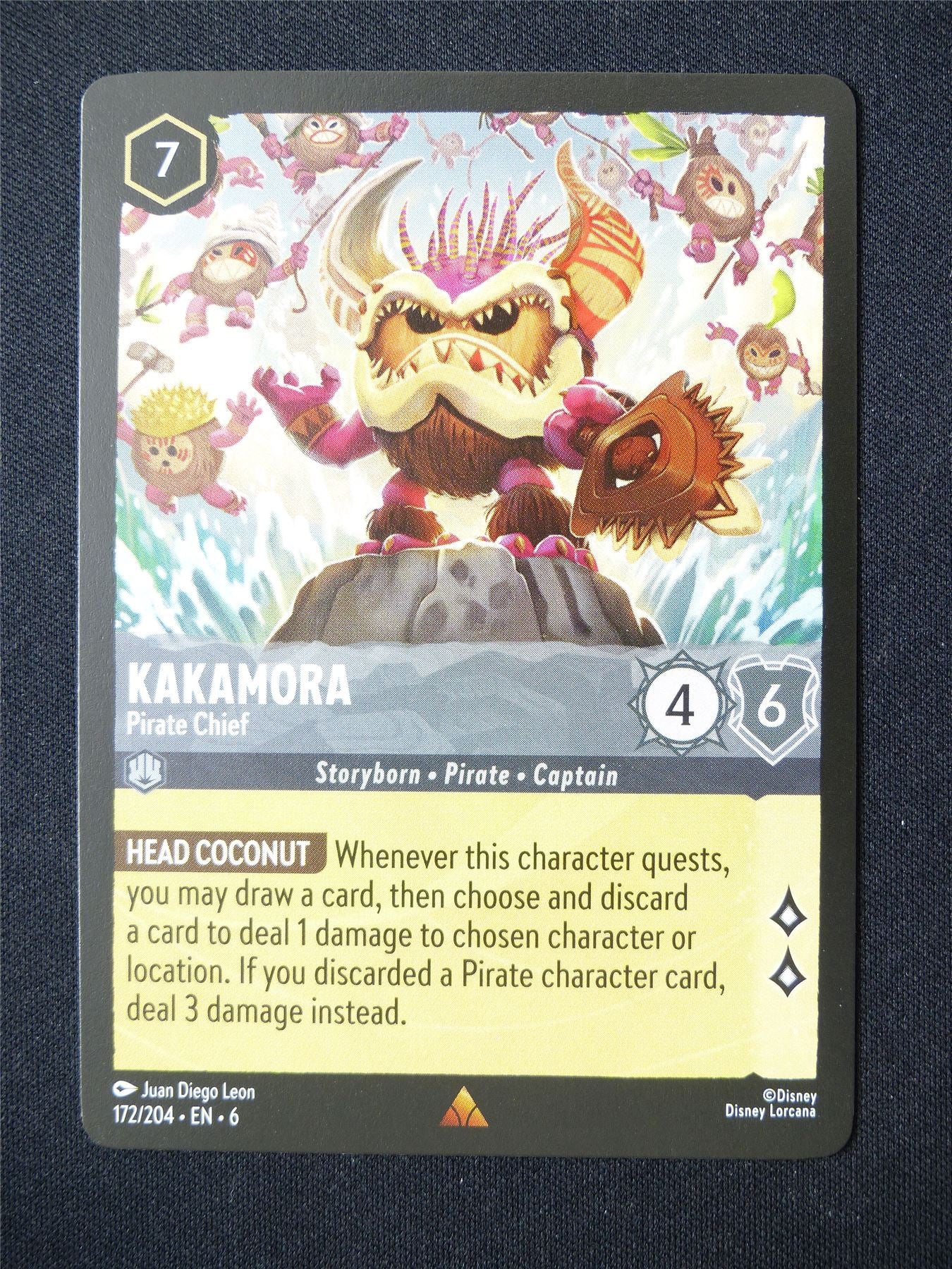 Kakmora Pirate Chief 172/204 - Lorcana Card #6F5