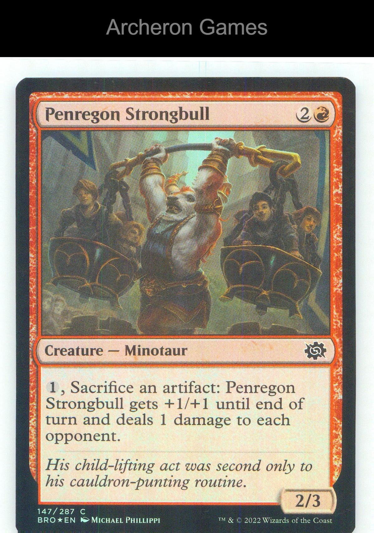 Penregon Strongbull BRO 147 C MTG Card NM/EX+ Foil