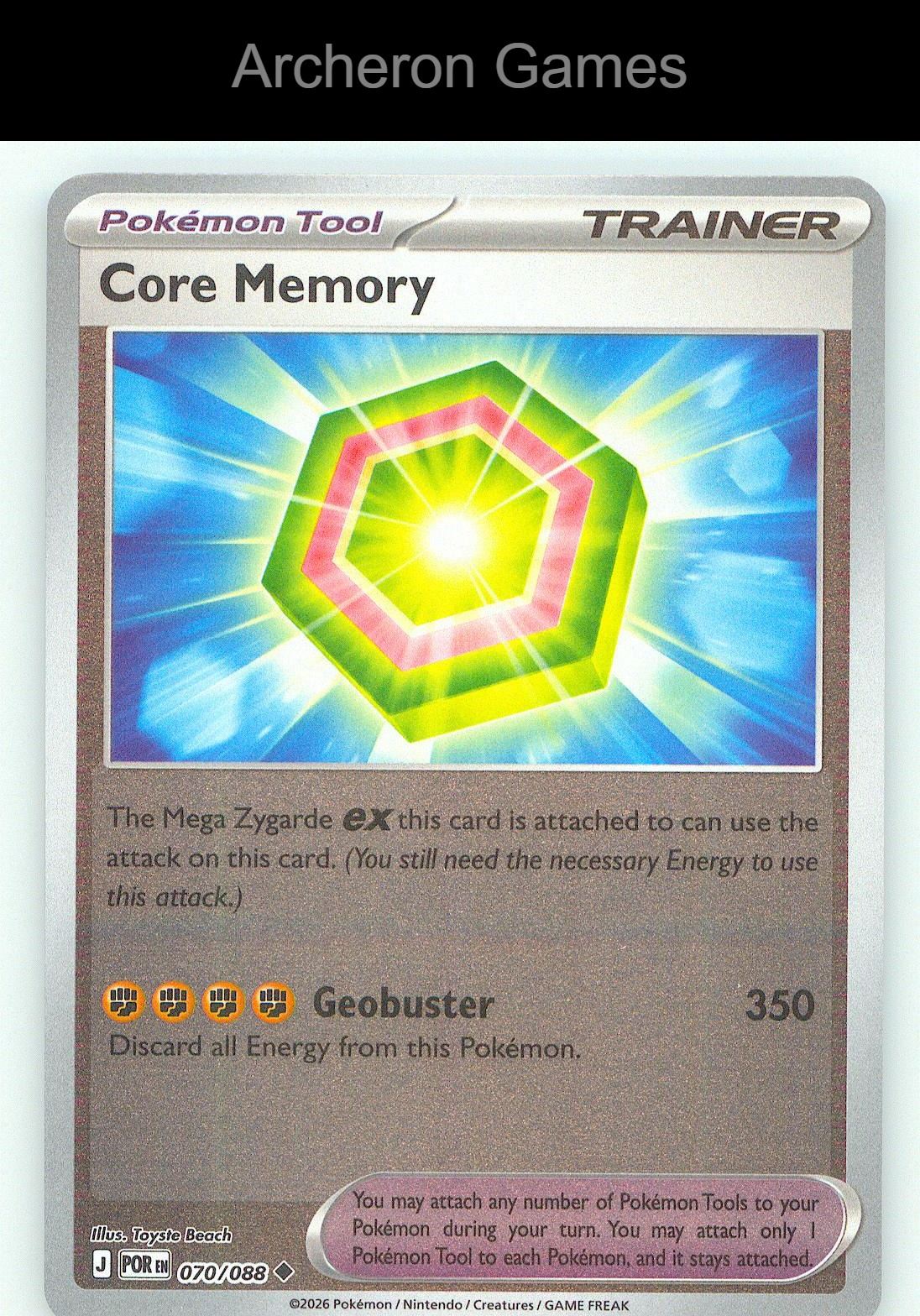 Pokemon Card Core Memory ME03 070/088 UC Perfect Order Reverse Holo