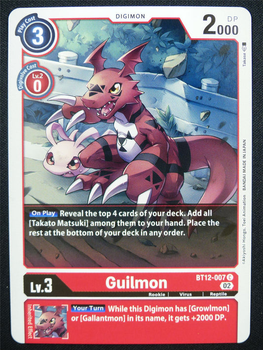 Guilmon BT12-007 - Digimon Card #OJ