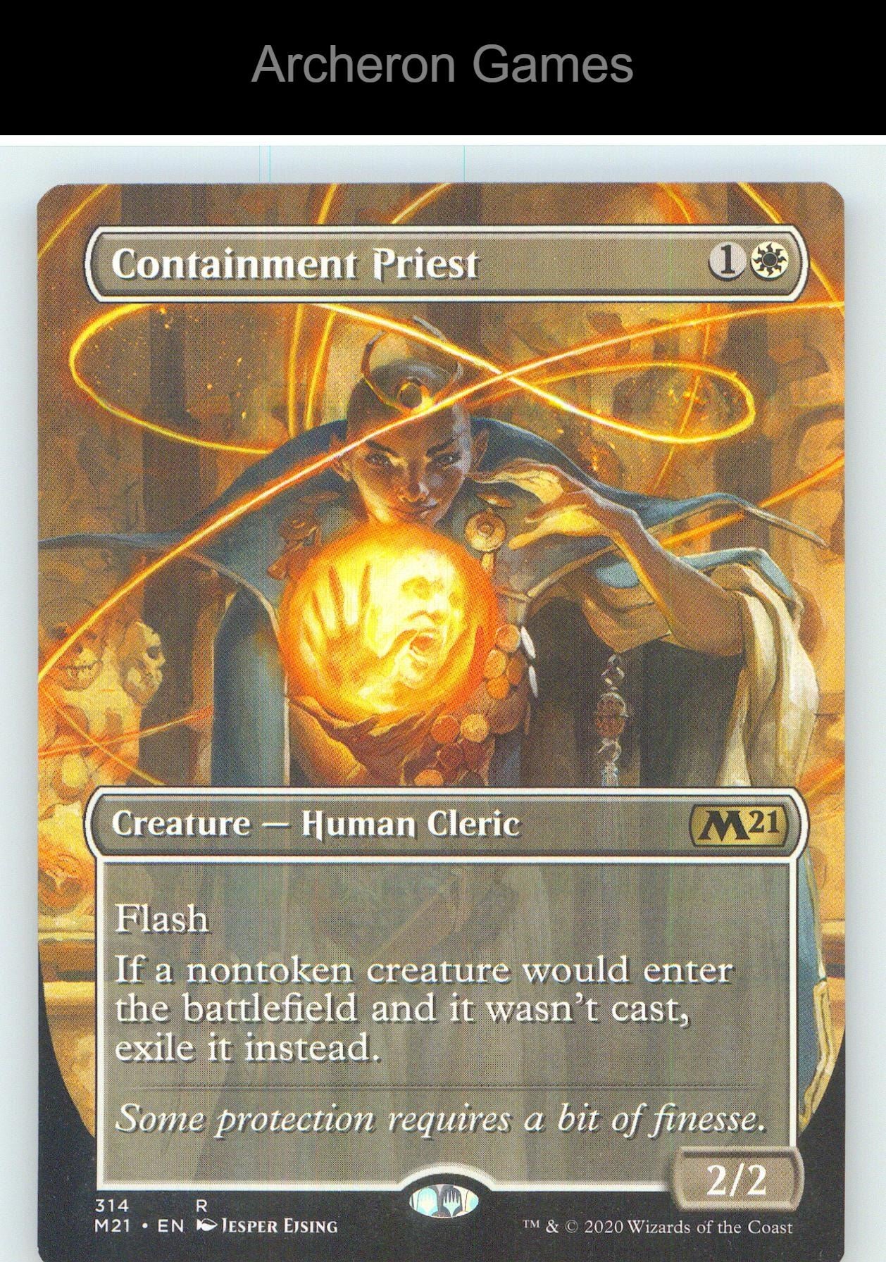 Containment Priest (Alternate Art) M21 314 R MTG Card NM/EX+