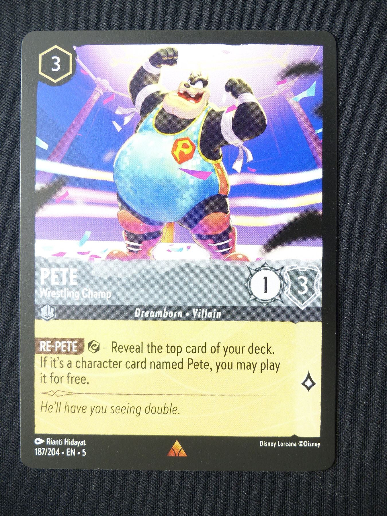 Pete Wrestling Champ 187/204 - Lorcana Card #6F9