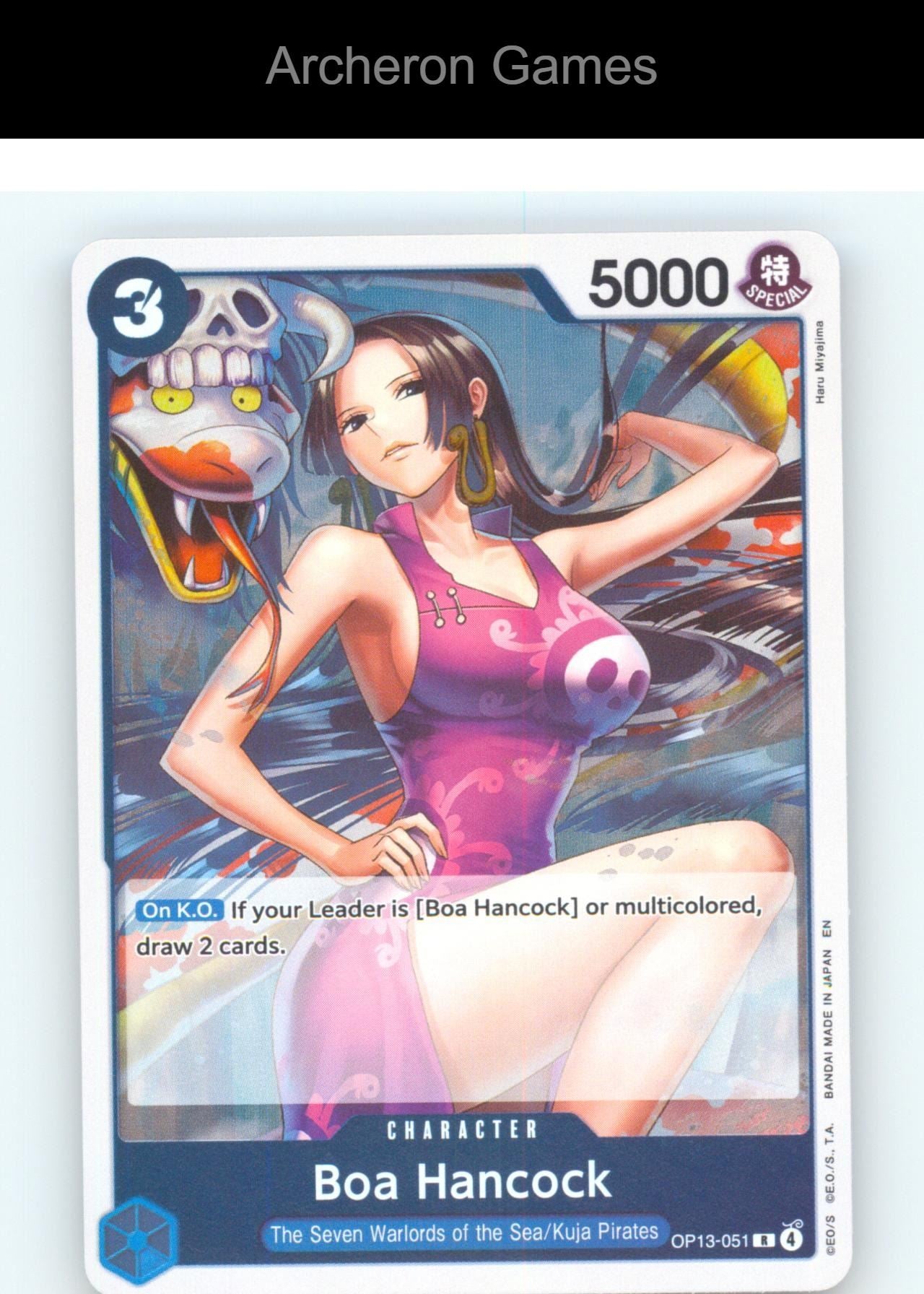 Boa Hancock OP13-051 R One Piece Card NM/EX+ Foil
