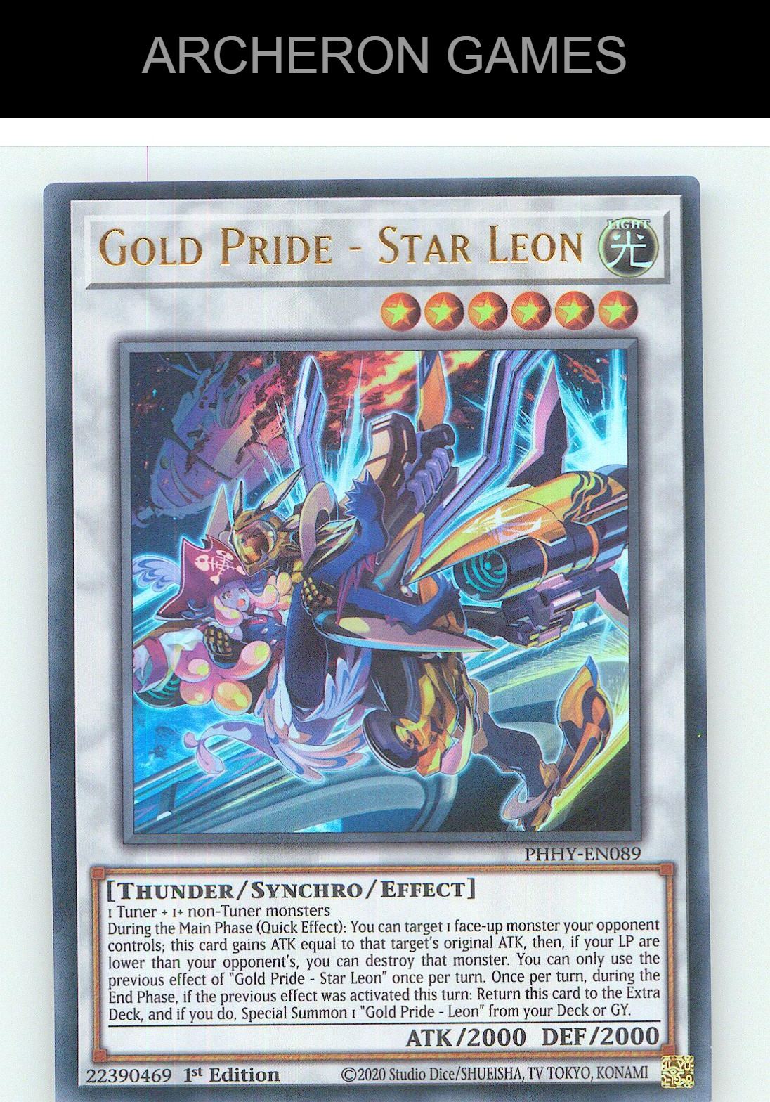 Gold Pride - Star Leon Ultra Rare YUGIOH Card 1st Edition