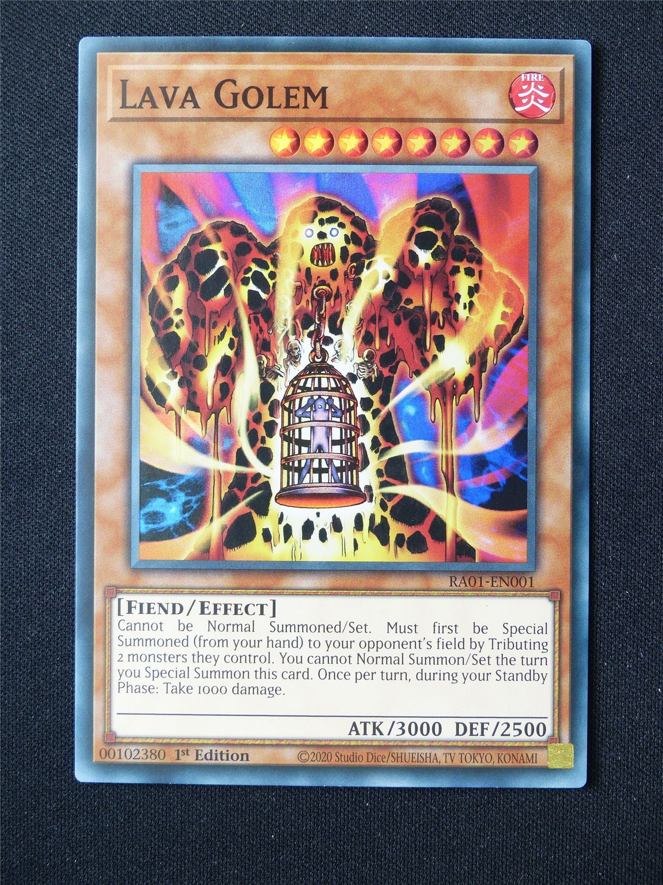 Lava Golem RA01 Super Rare - 1st ed Yugioh Card #9LF