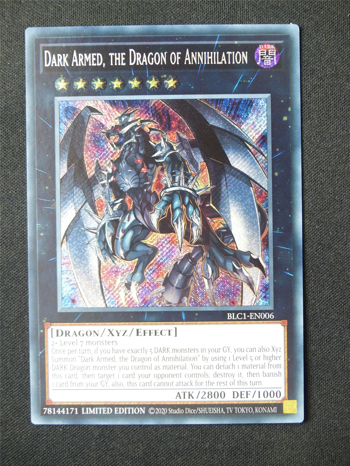 Dark Armed The Dragon of Annihilation BLC1 Secret Rare - lim ed Yugioh Card #5GP