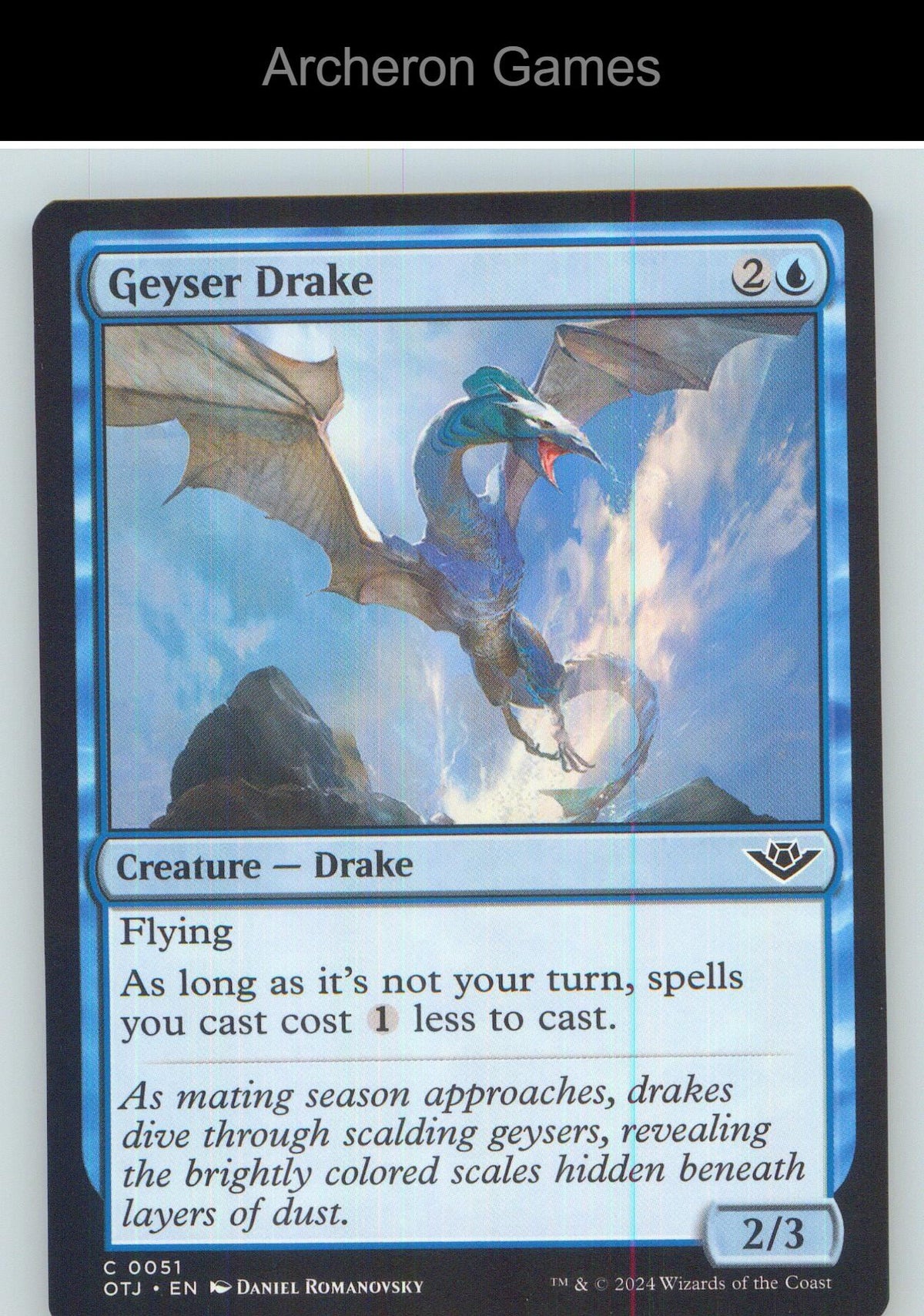 Geyser Drake OTJ 51 C MTG Card NM/EX+