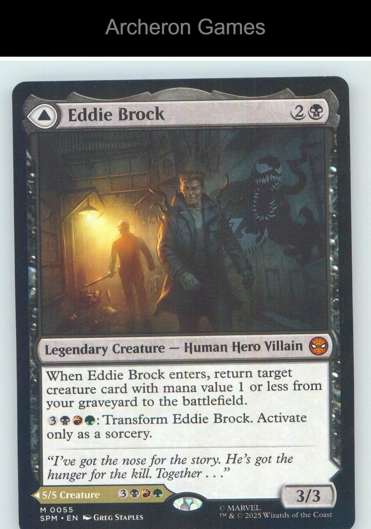 Eddie Brock SPM 55 Mythic MTG Card NM/EX+
