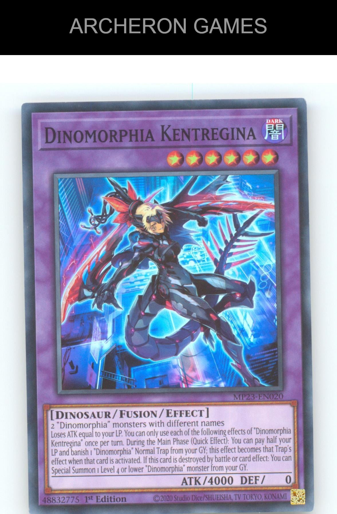 Dinomorphia Kentregina SR YUGIOH Card 1st Edition